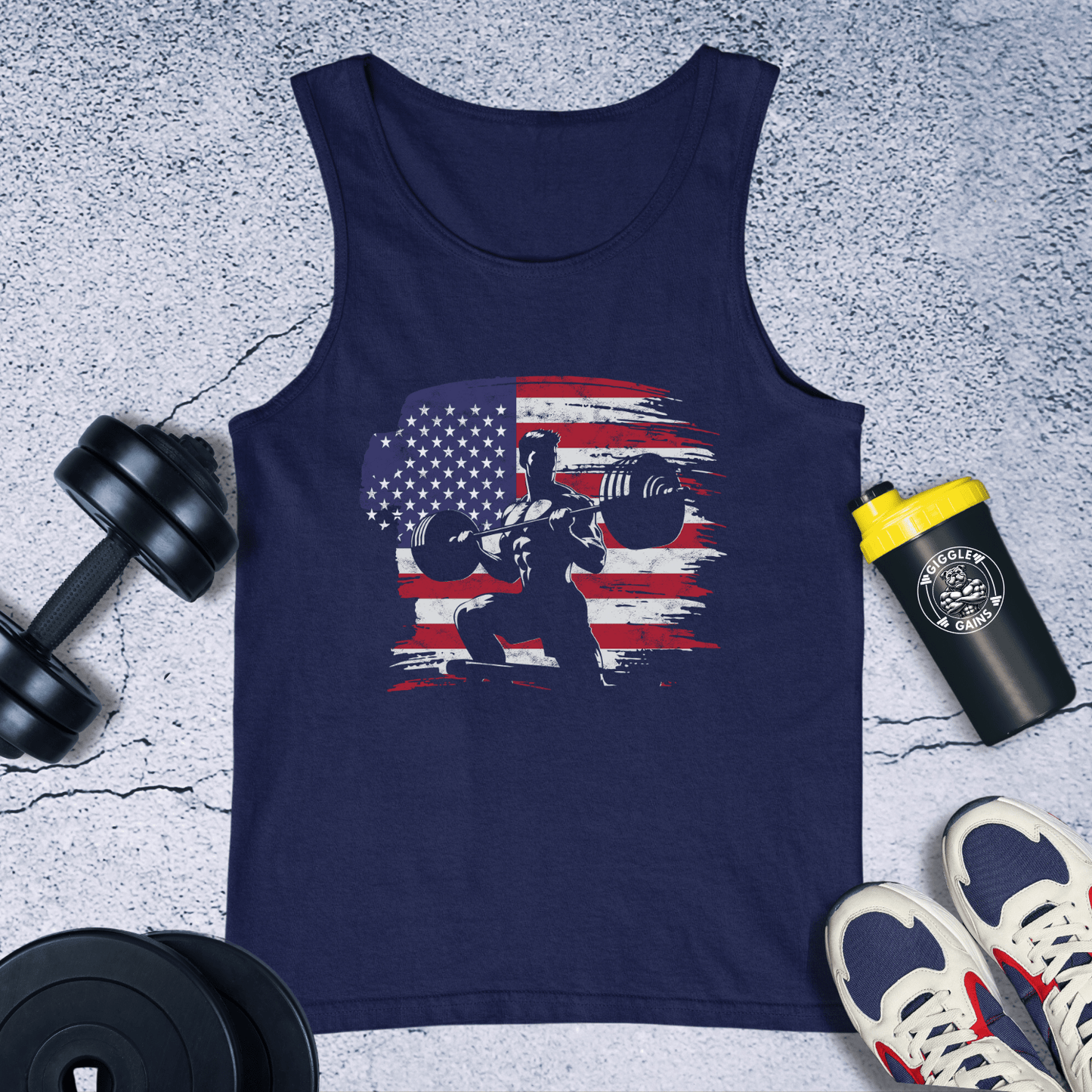 Tank Top Navy / XS Patriotic Power Tank Top