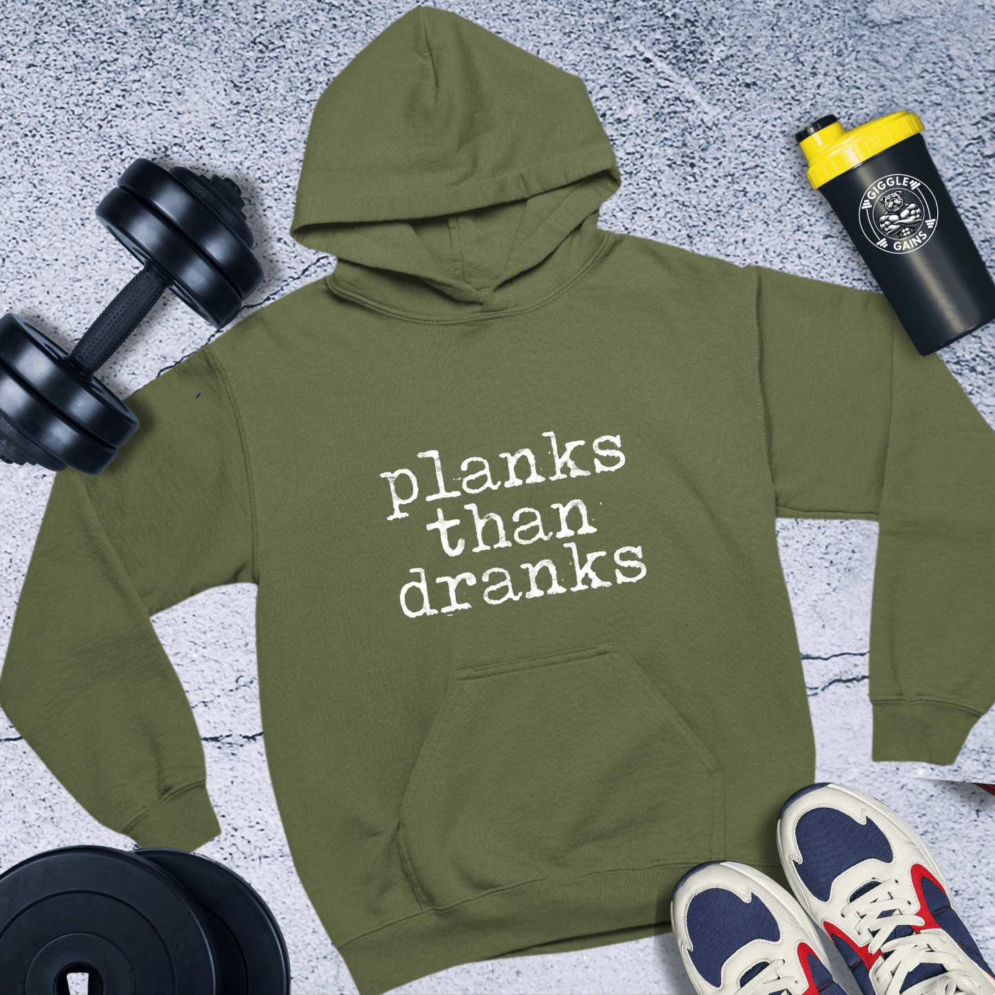 Hoodie Military Green / S Planks than Dranks Hoodie