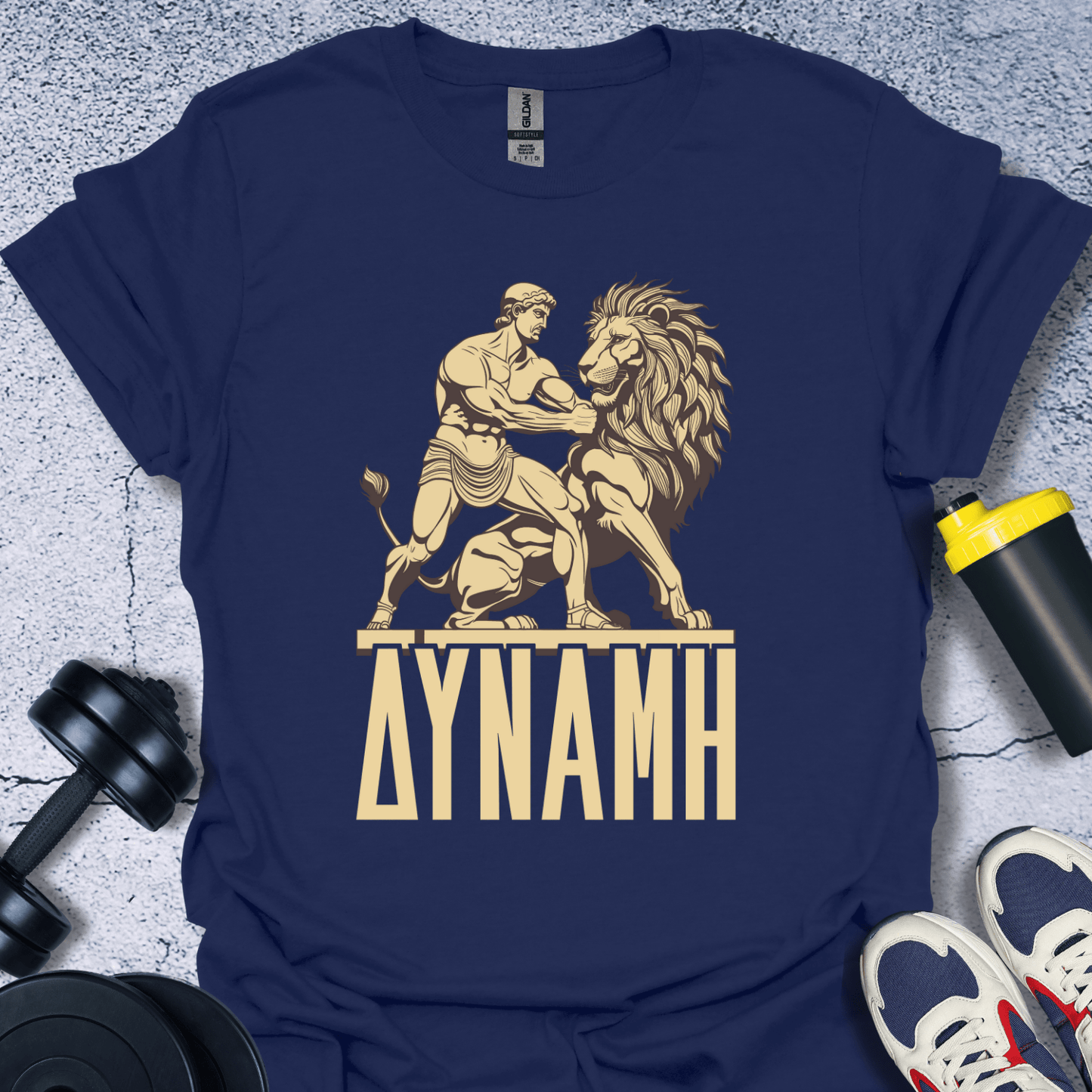 T-Shirt Navy / S Power (Δύναμ In Greek) T-Shirt