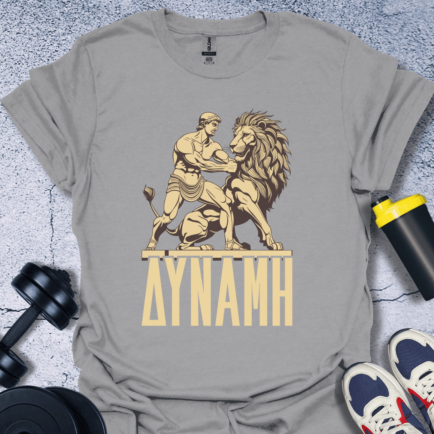 T-Shirt Sport Grey / S Power (Δύναμ In Greek) T-Shirt