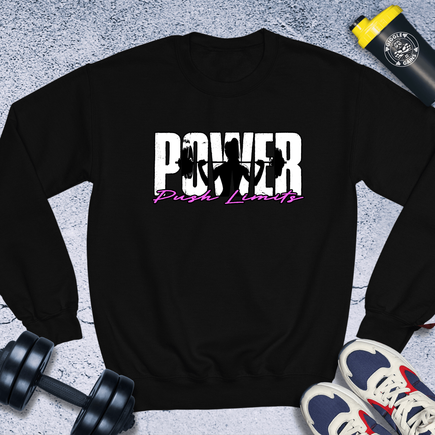 Sweatshirt Black / S Power Push Limit Crewneck