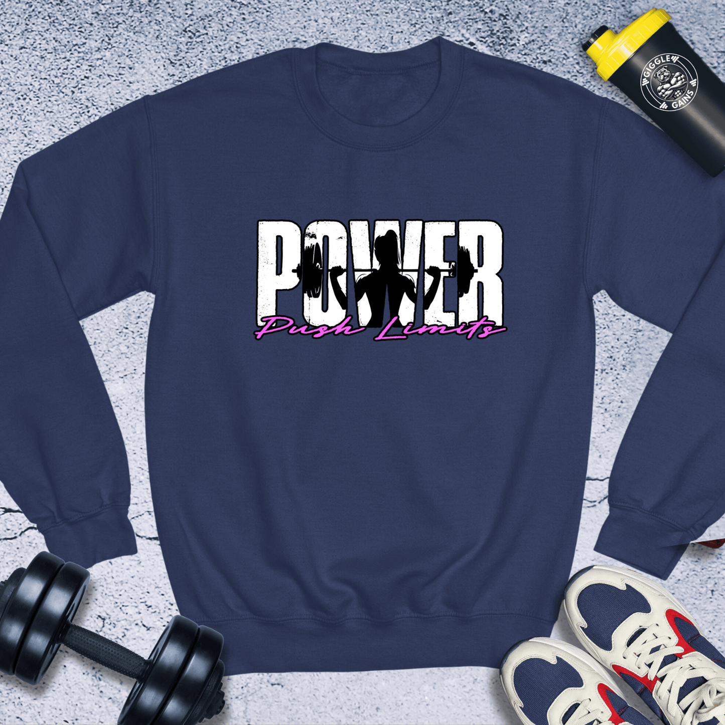 Sweatshirt Navy / S Power Push Limit Crewneck