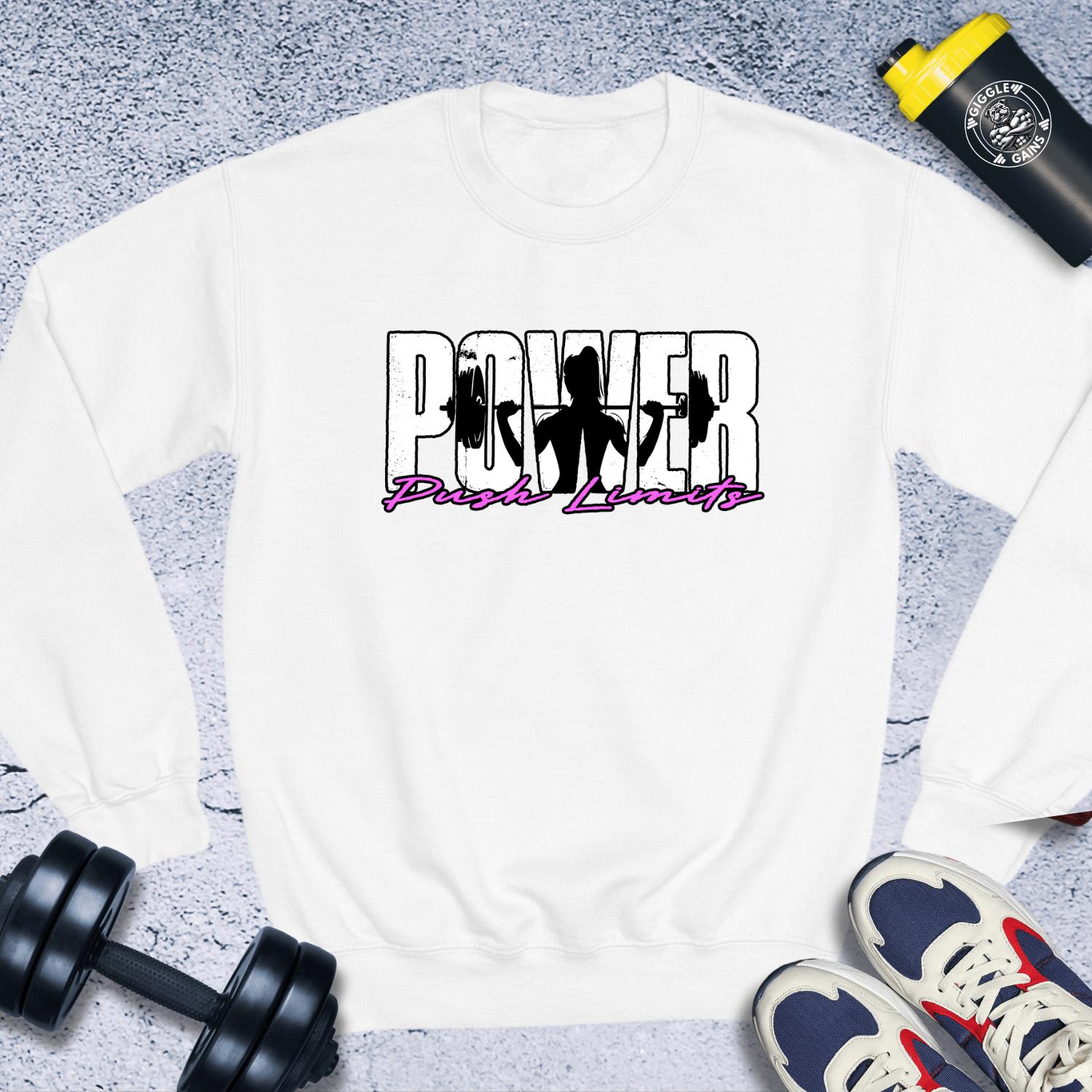 Sweatshirt White / S Power Push Limit Crewneck