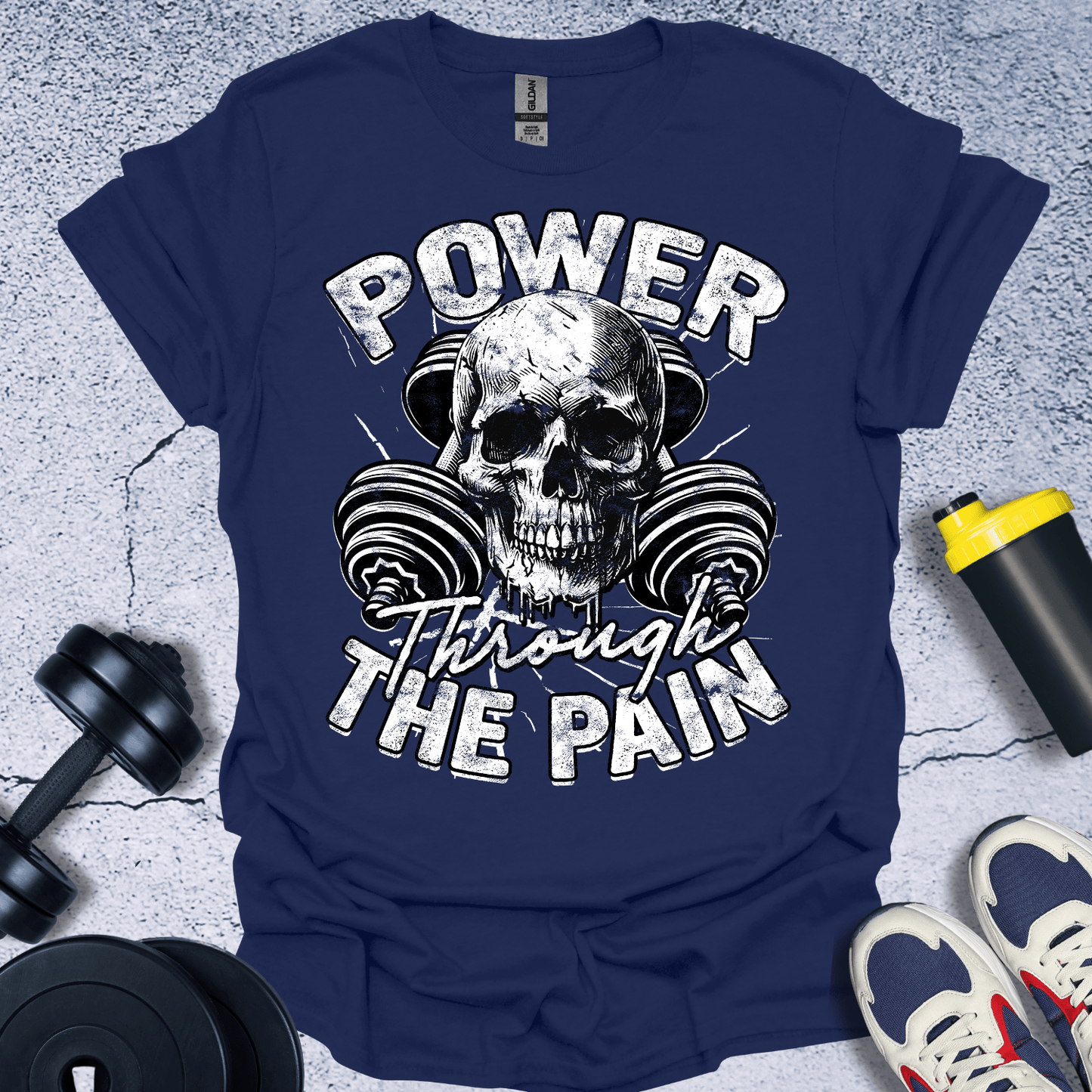 T-Shirt Navy / S Power Through The Pain T-Shirt