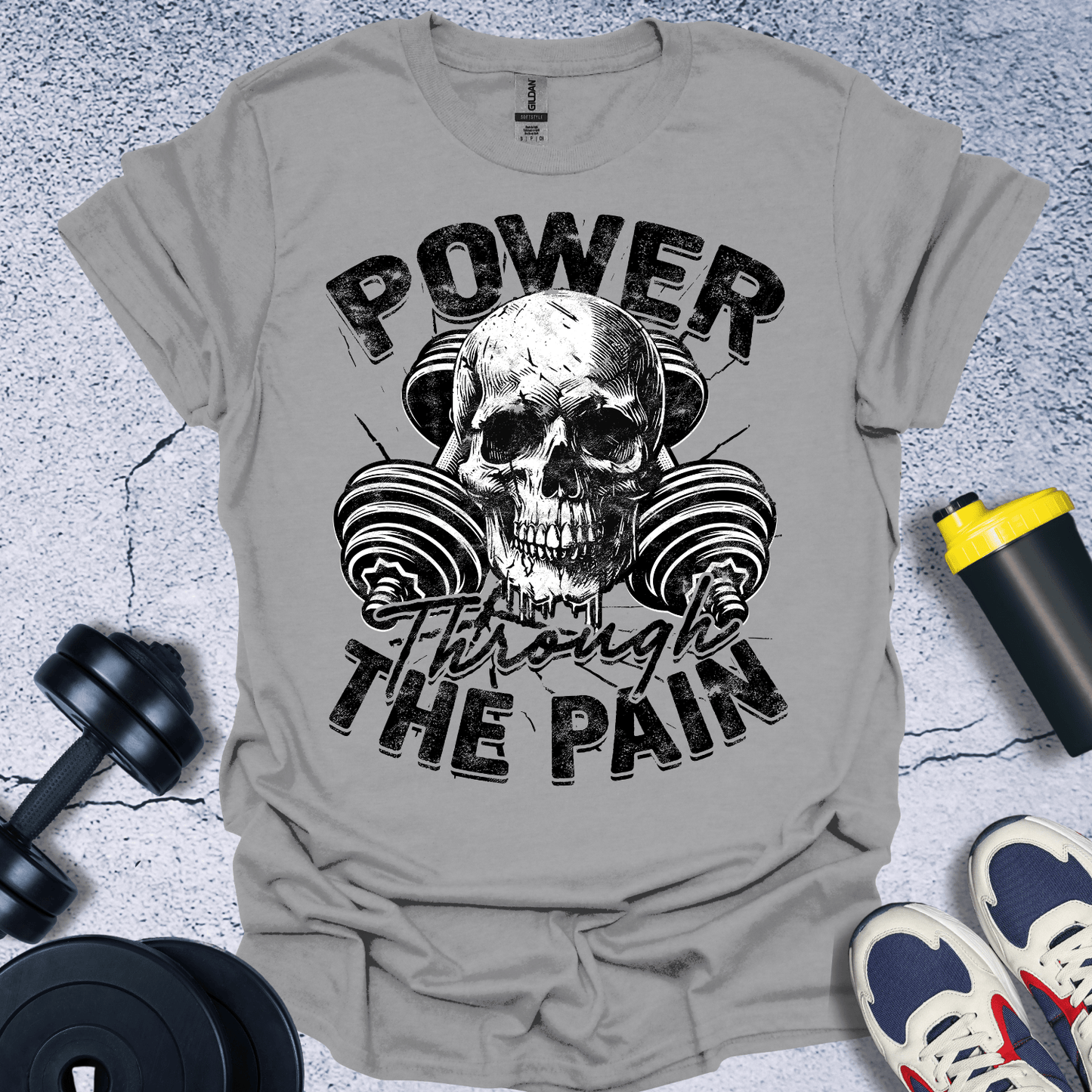 T-Shirt Sport Grey / S Power Through The Pain T-Shirt