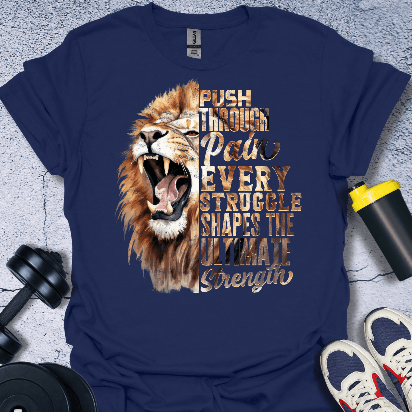 T-Shirt Navy / S Push Through Pain T-Shirt