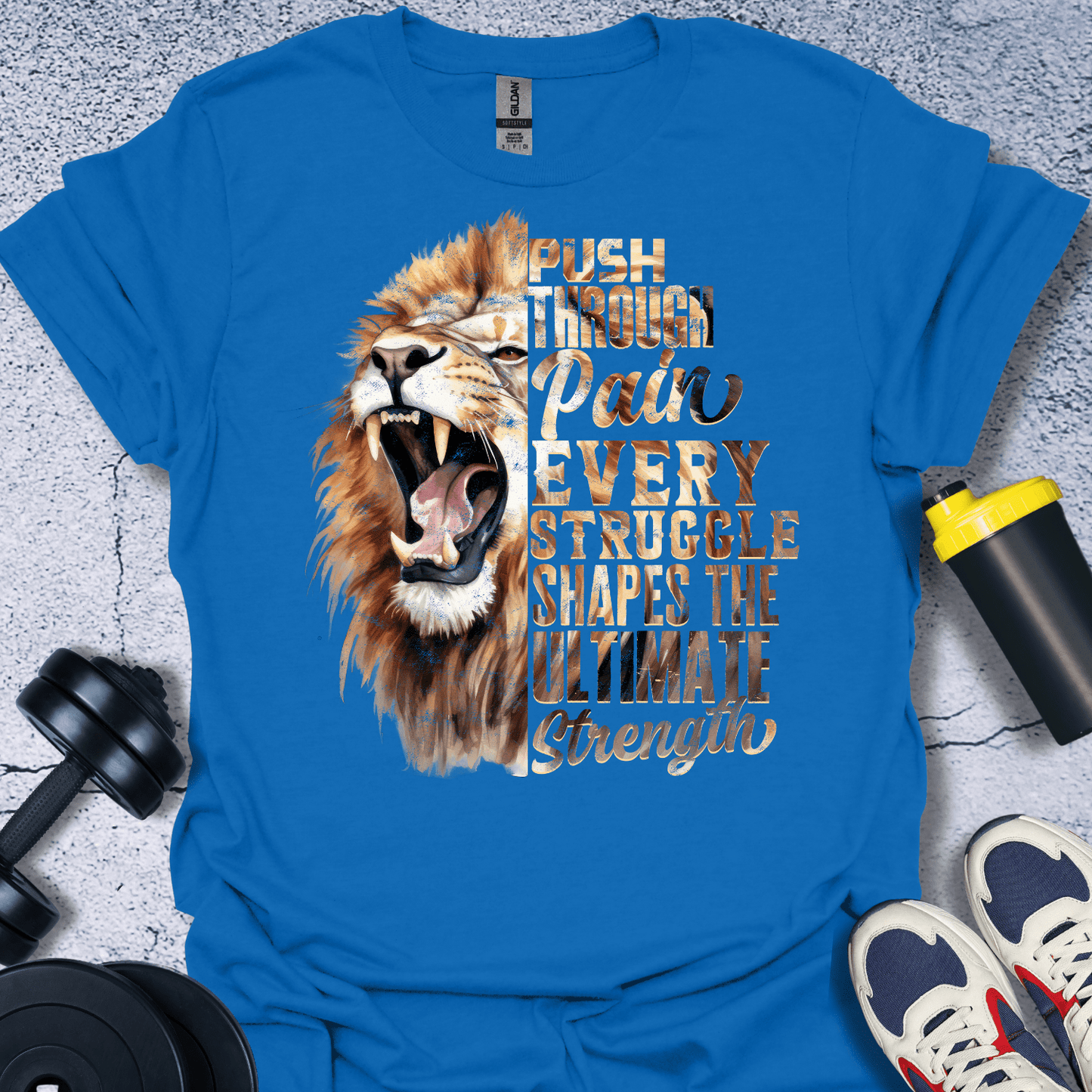 T-Shirt Royal / S Push Through Pain T-Shirt