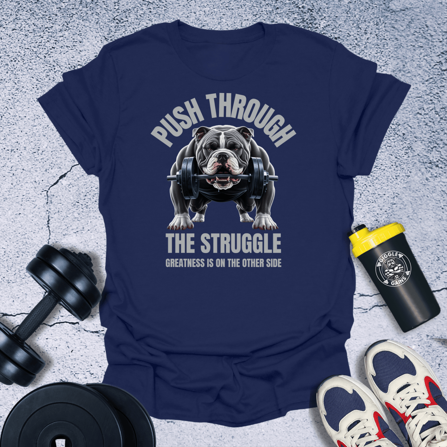 T-Shirt Navy / S Push Through The Struggle T-Shirt