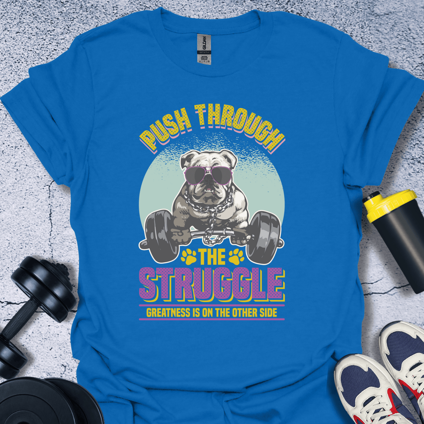 T-Shirt Royal / S Push Through The Struggle T-Shirt