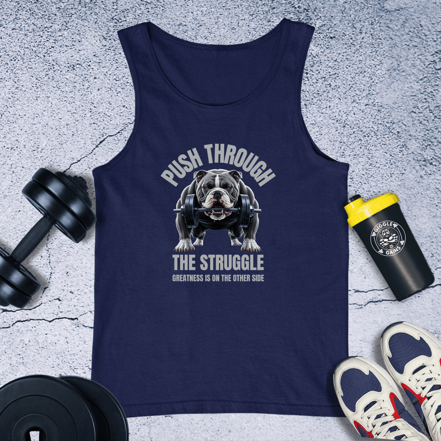 Tank Top Navy / XS Push Through The Struggle Tank Top