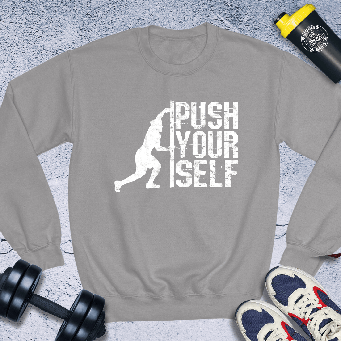 Sweatshirt Sport Grey / S Push Yourself Crewneck