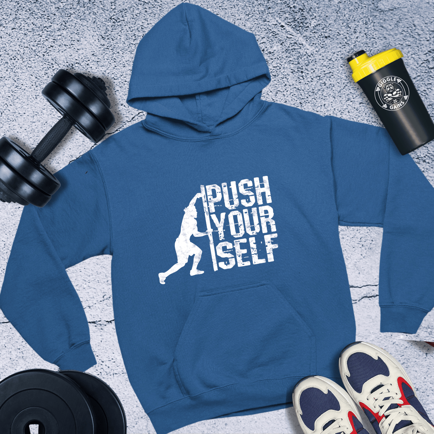 Hoodie Royal / S Push Yourself Hoodie