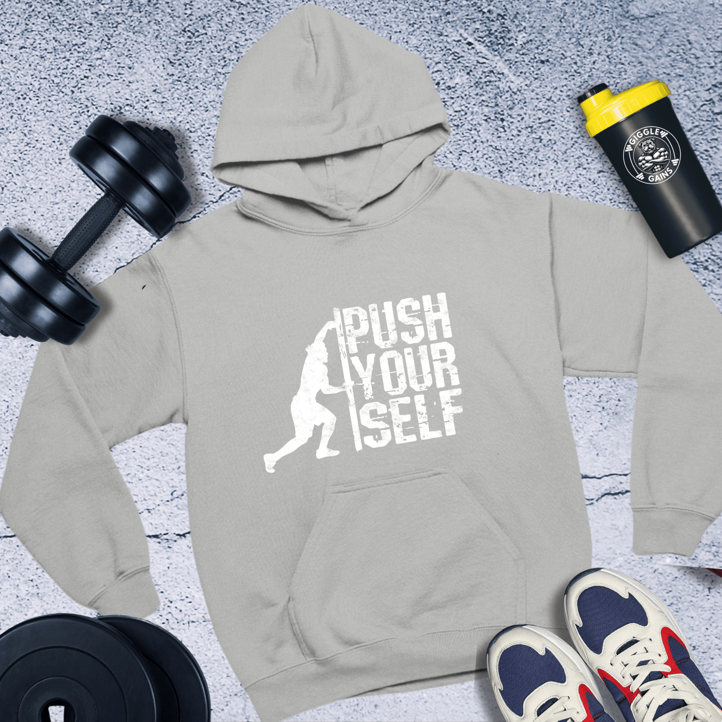 Hoodie Sport Grey / S Push Yourself Hoodie