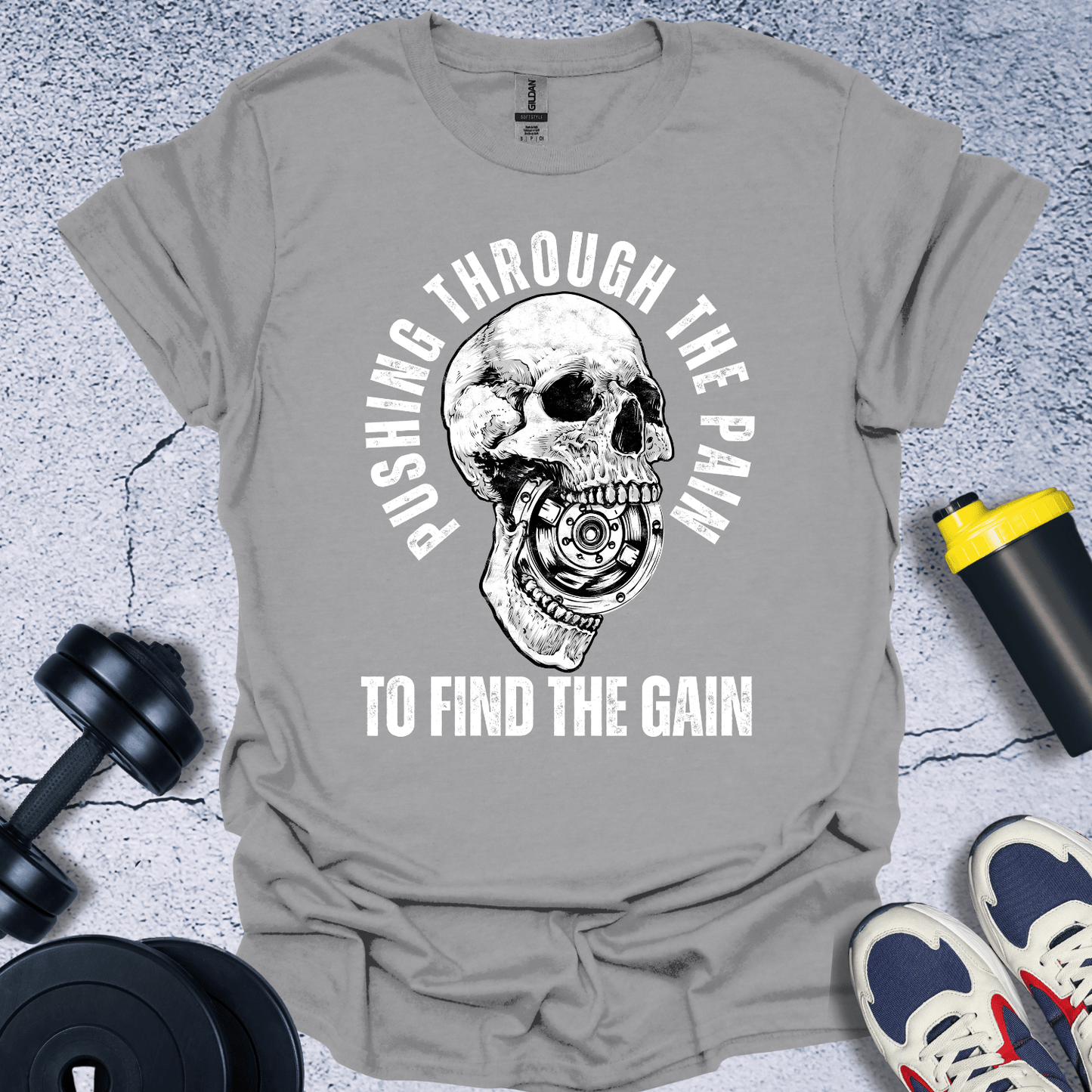 T-Shirt Sport Grey / S Pushing Through The Pain T-Shirt