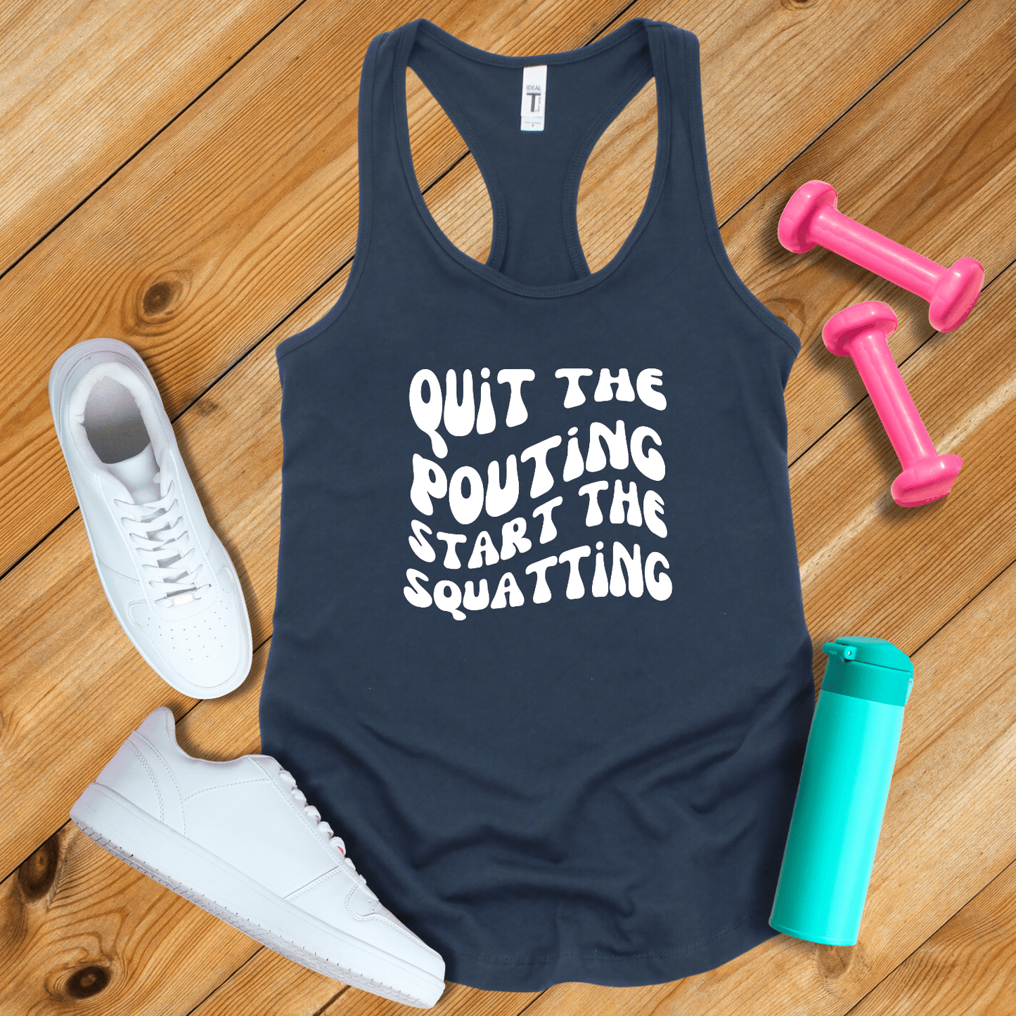 Tank Top Solid Midnight Navy / XS Quit The Pouting, Start The Squatting Tank Top