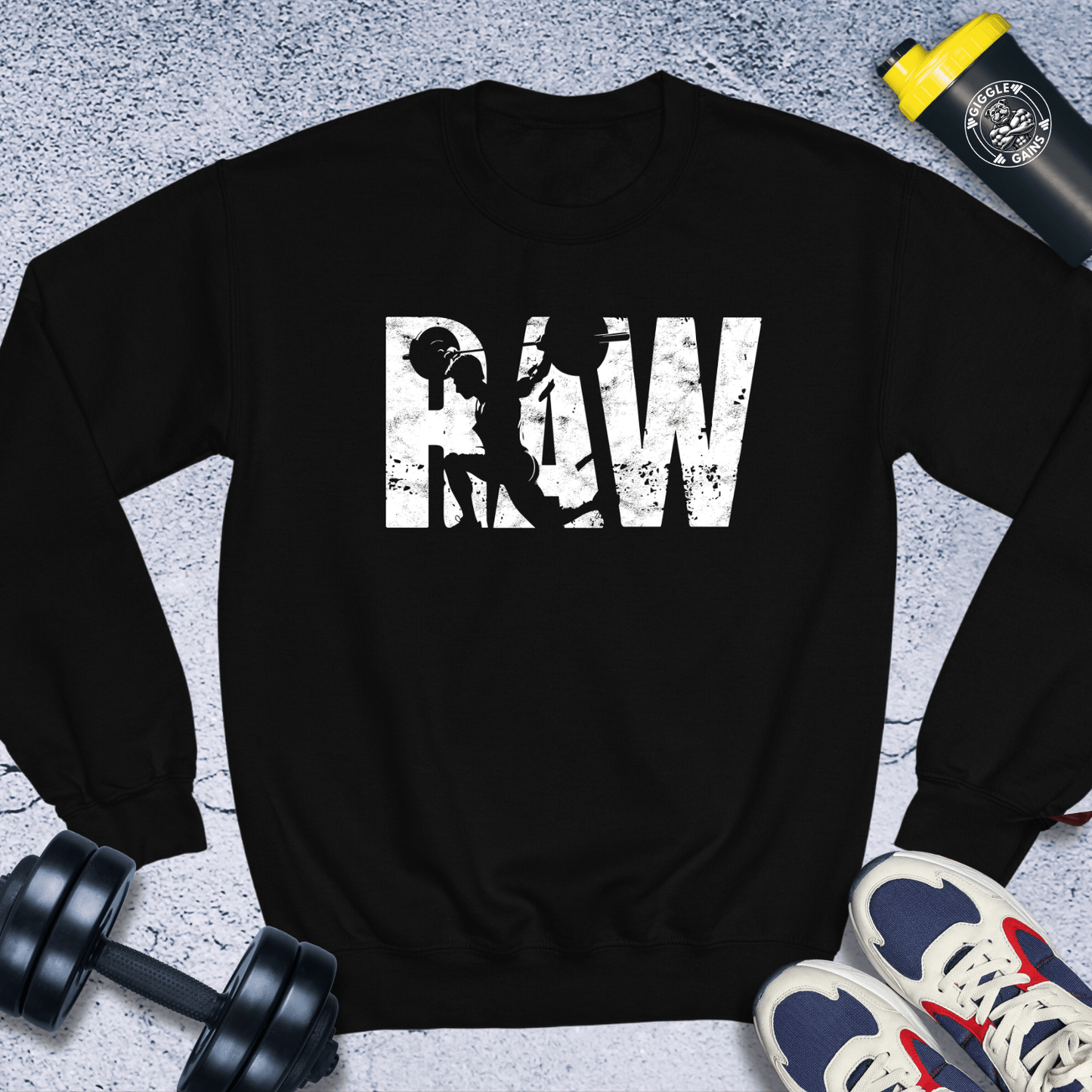 Sweatshirt Black / S Raw Crewneck