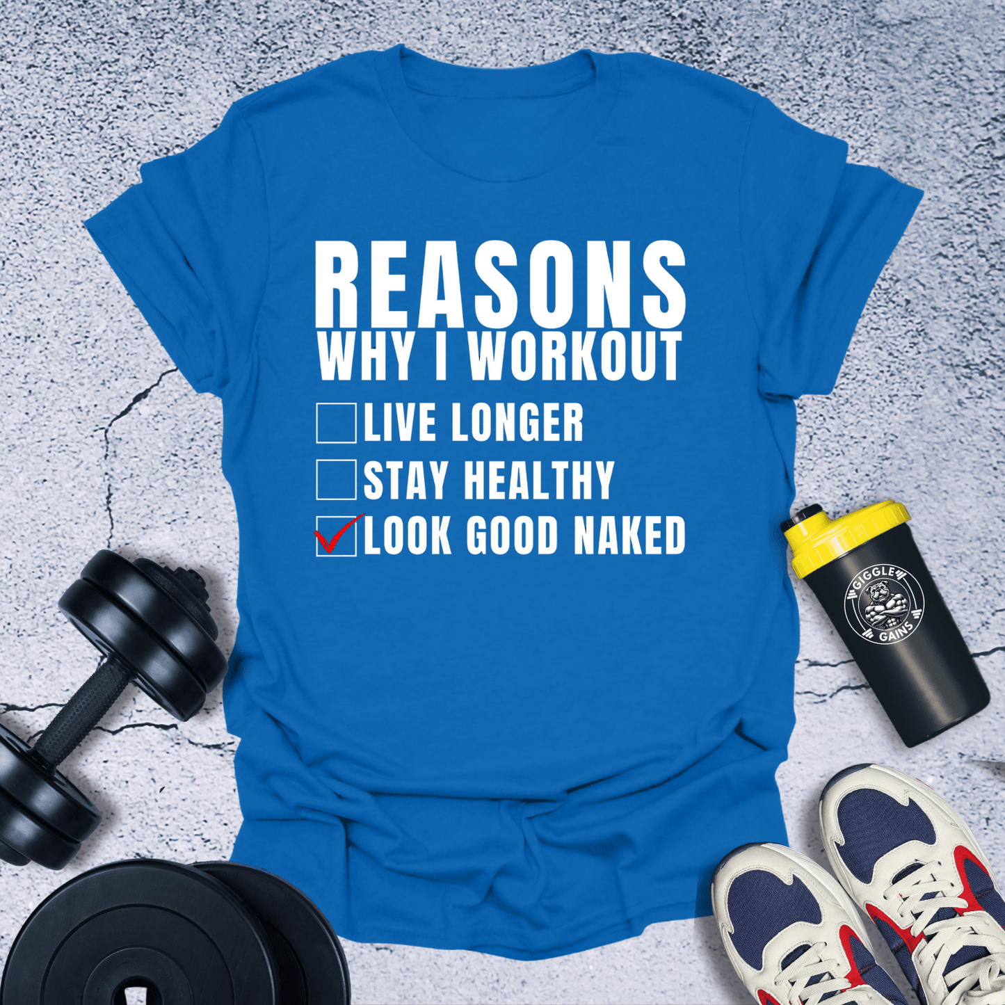 T-Shirt Heather Royal / S Reasons Why I Workout T-Shirt