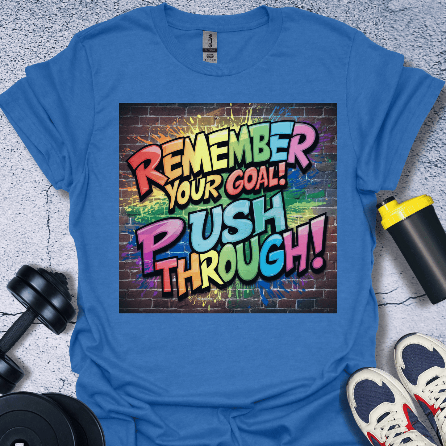 T-Shirt Heather Royal / S Remember Your Goal Push ThroughT-Shirt