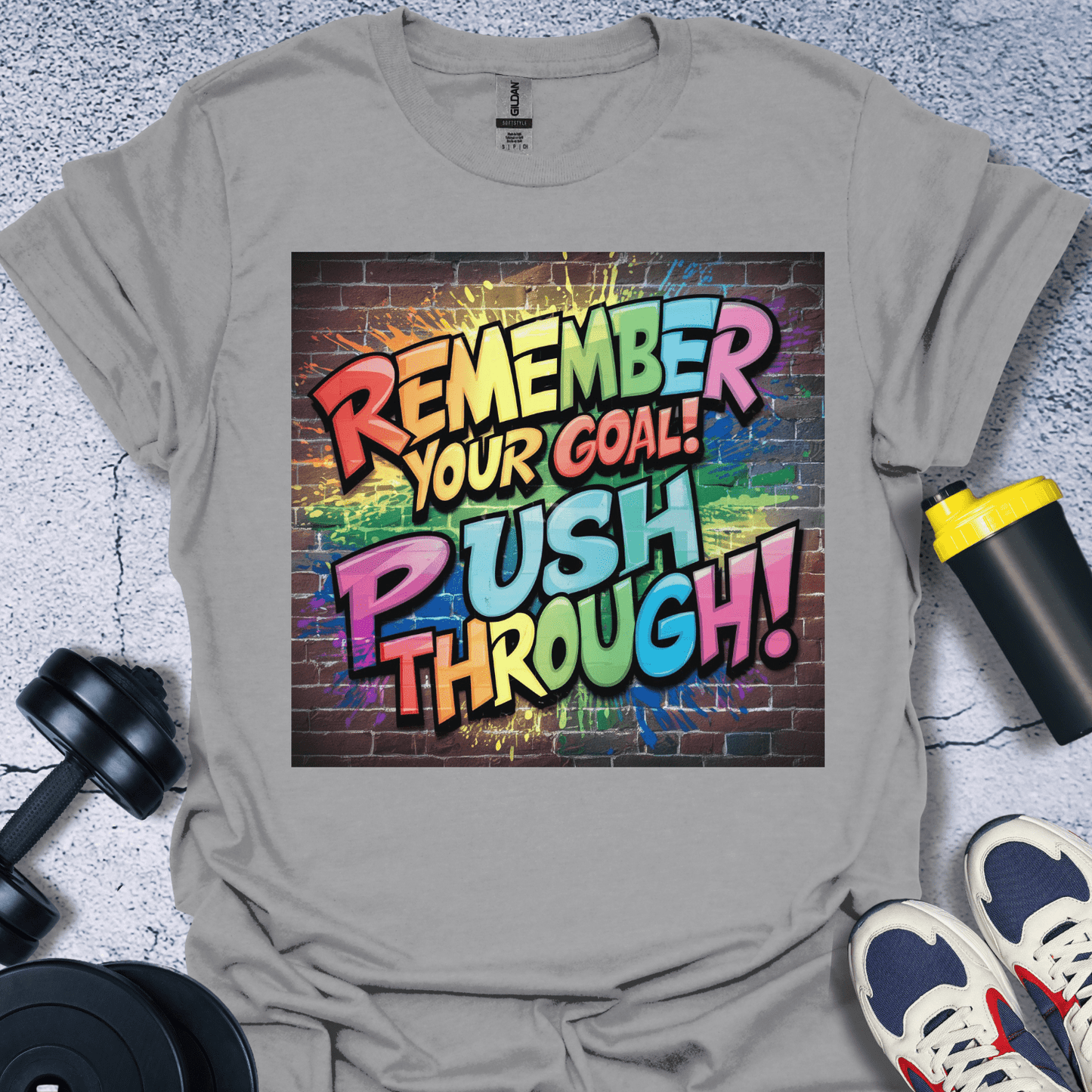 T-Shirt Sport Grey / S Remember Your Goal Push ThroughT-Shirt