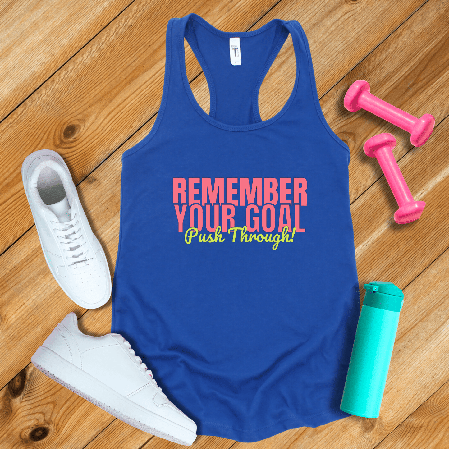 Tank Top Solid Royal / S Remember Your Goal Tank Top