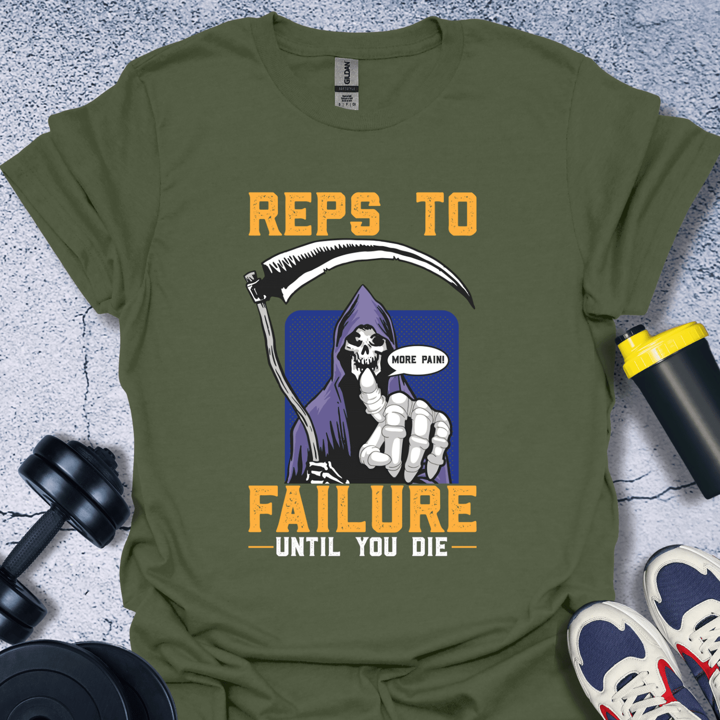 T-Shirt Military Green / S Reps To Failure T-Shirt