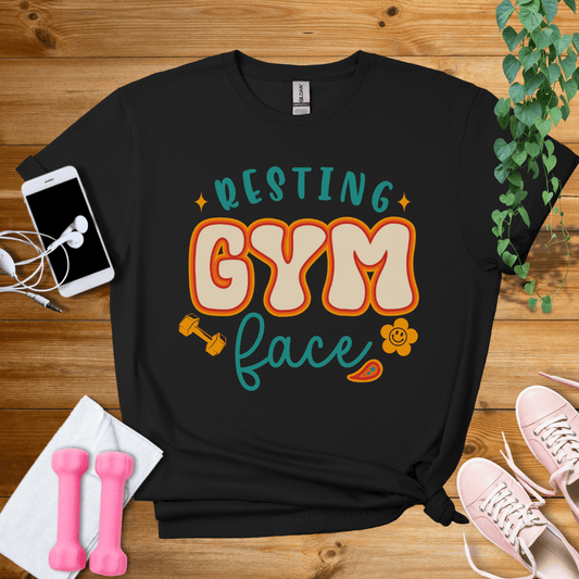 T-Shirt Black / S Resting Gym Face T-Shirt