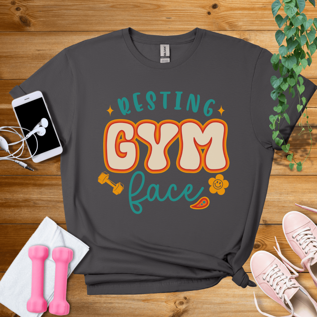 T-Shirt Charcoal / S Resting Gym Face T-Shirt