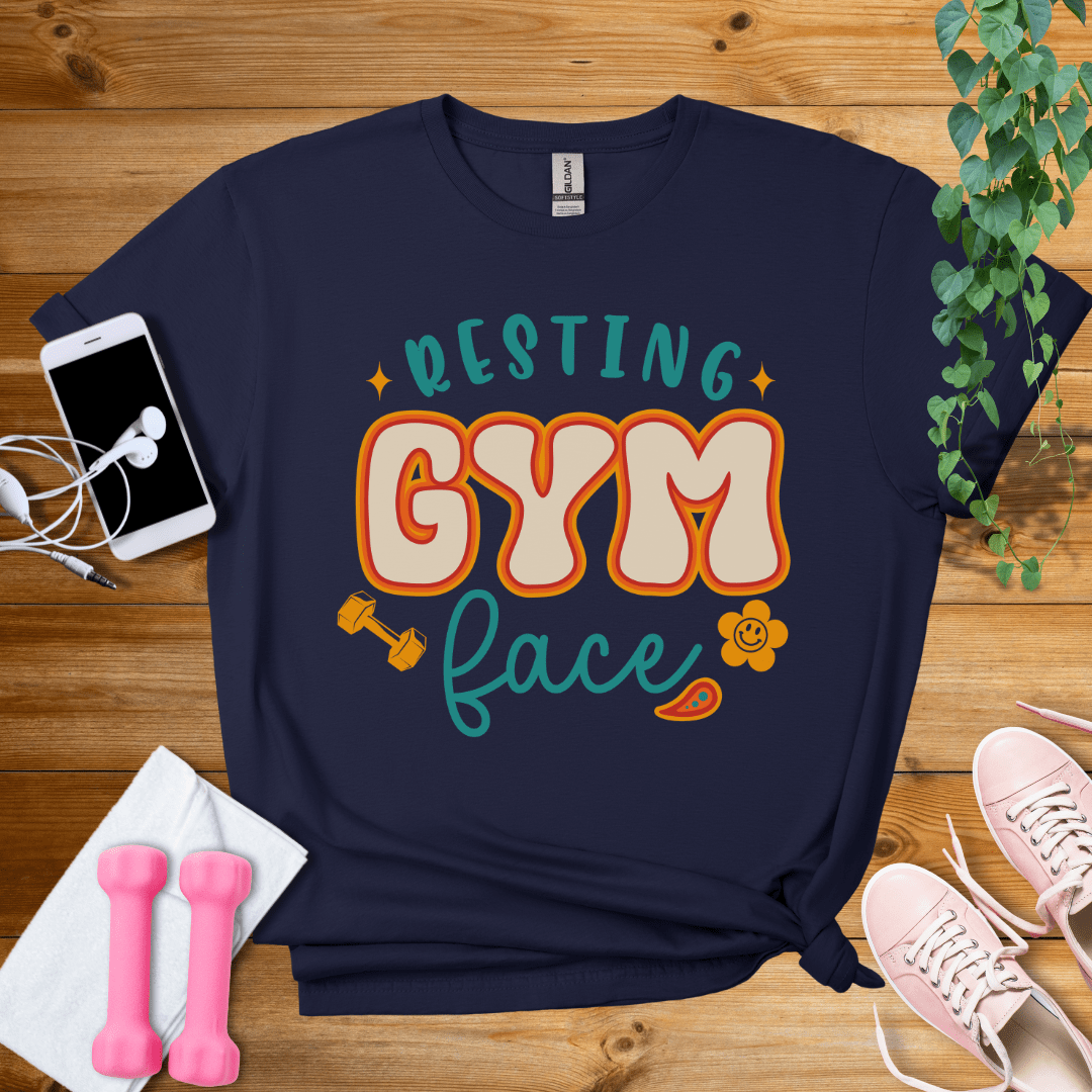 T-Shirt Navy / S Resting Gym Face T-Shirt