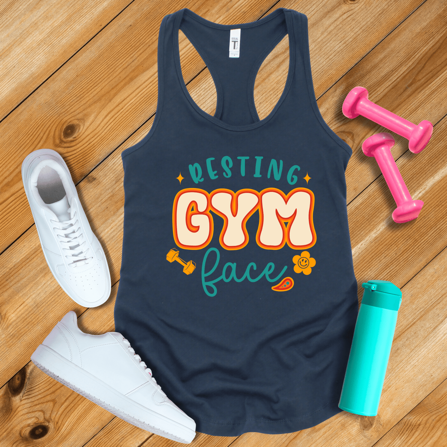 Tank Top Solid Midnight Navy / XS Resting Gym Face Tank Top