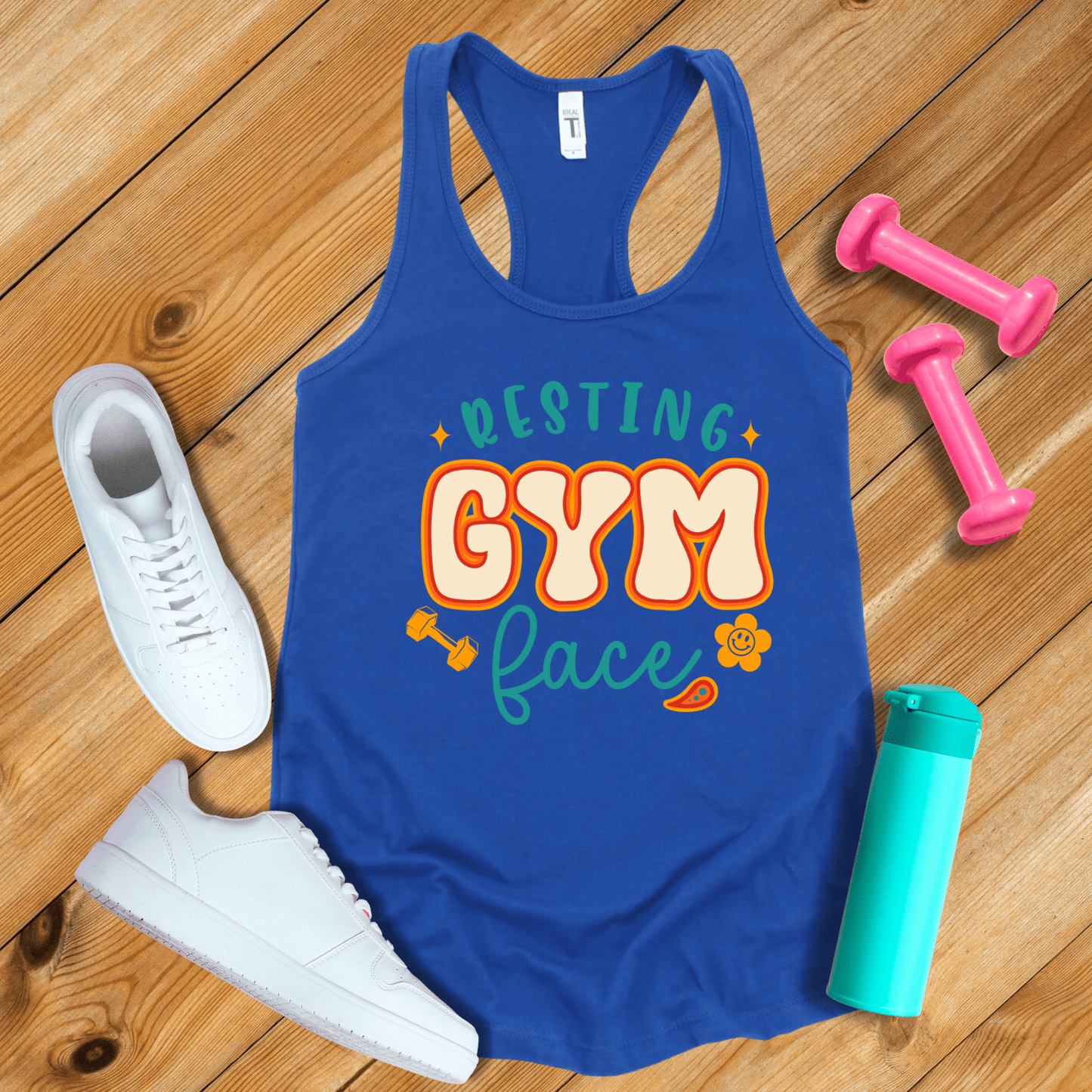 Tank Top Solid Royal / S Resting Gym Face Tank Top