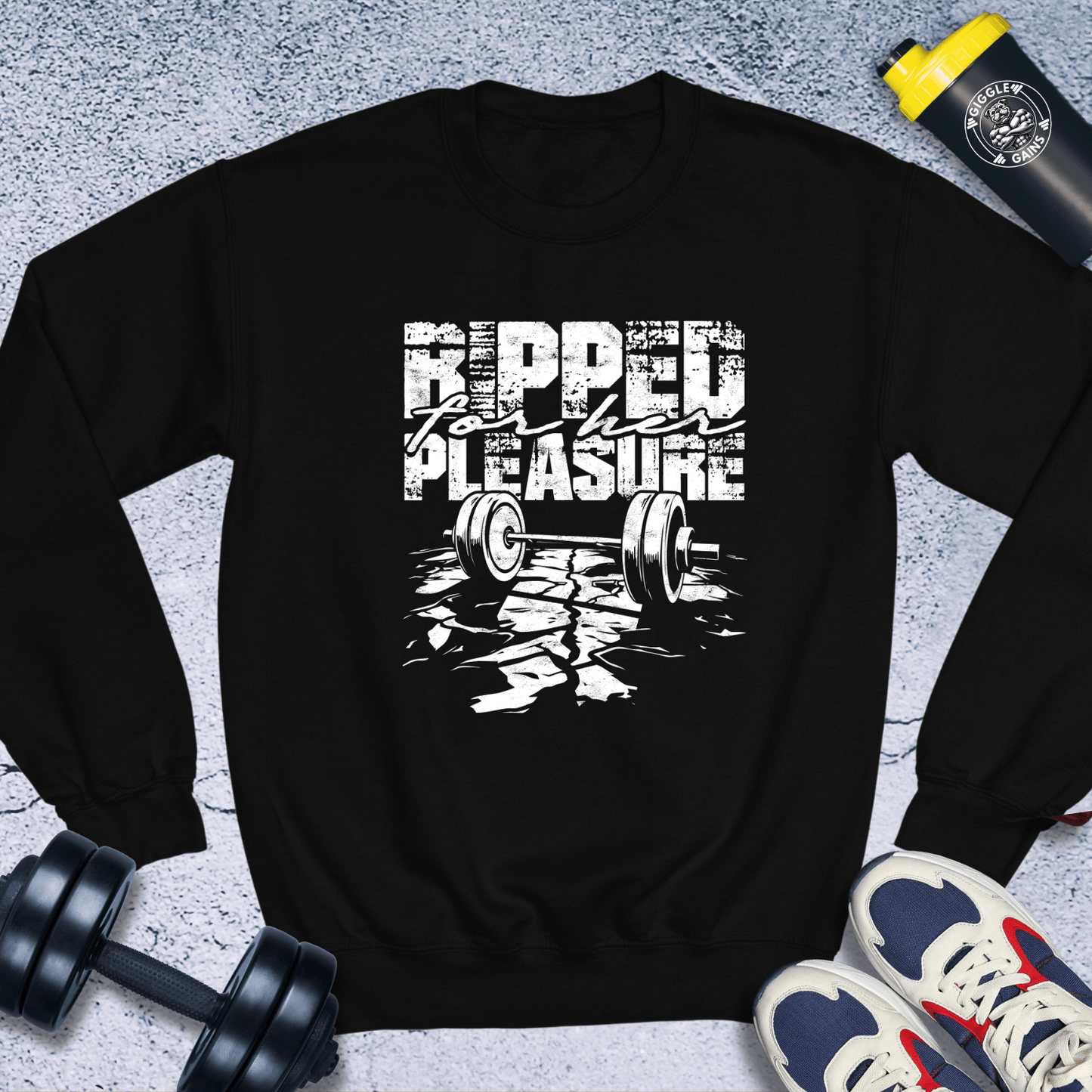 Sweatshirt Black / S Ripped For Her Pleasure Crewneck