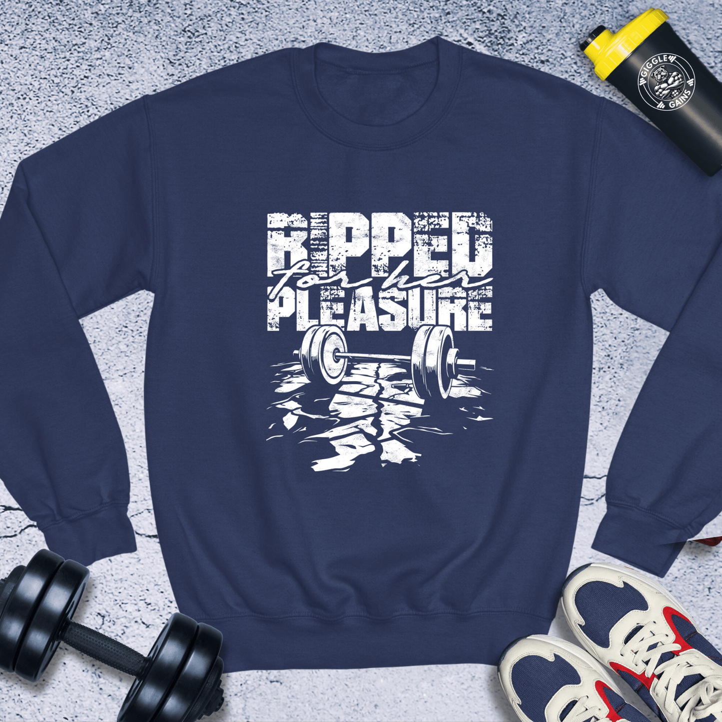 Sweatshirt Navy / S Ripped For Her Pleasure Crewneck