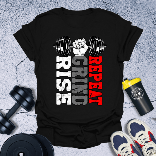 T-Shirt Black / S Rise Grind Repeat T-Shirt