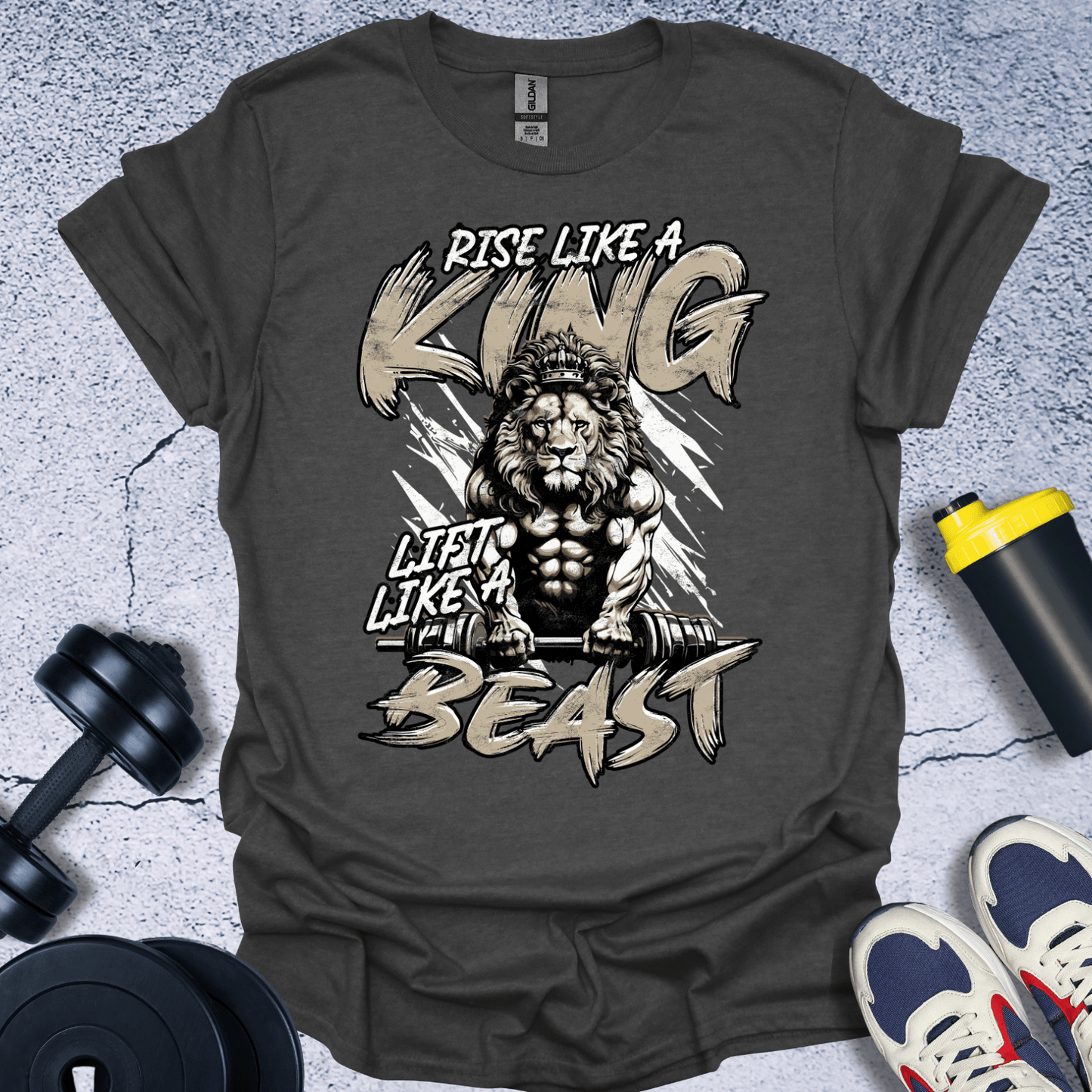 T-Shirt Dark Heather / S Rise Like A King T-Shirt