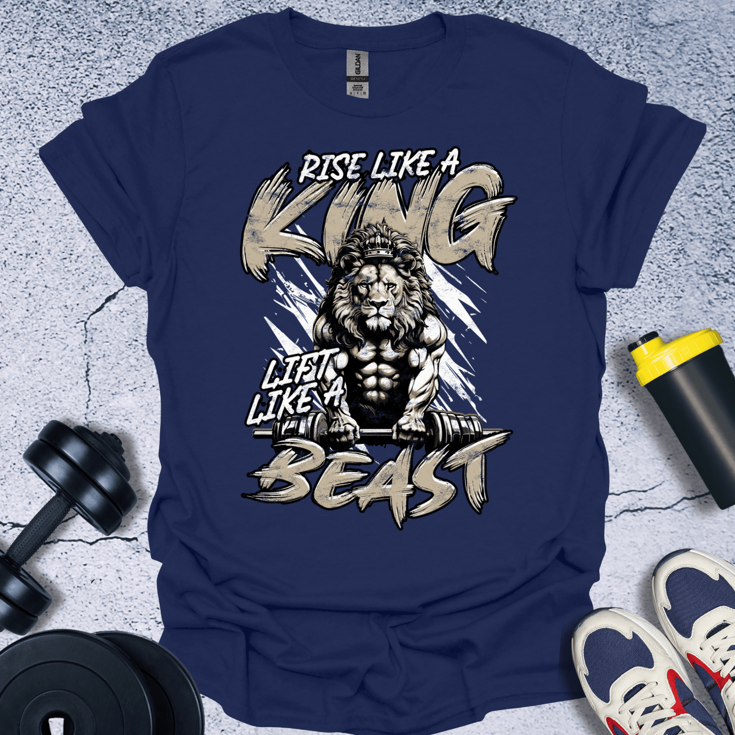 T-Shirt Navy / S Rise Like A King T-Shirt