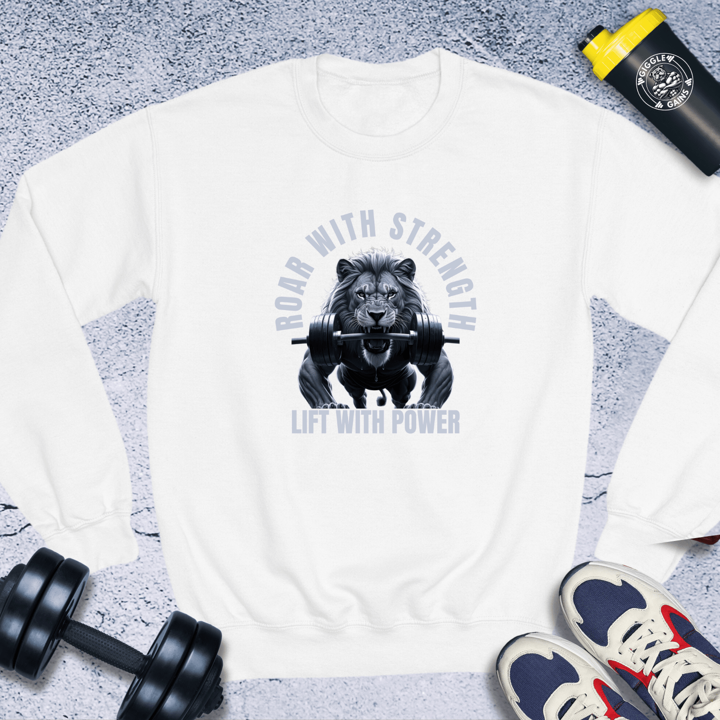 Sweatshirt White / S Roar With Strength Crewneck