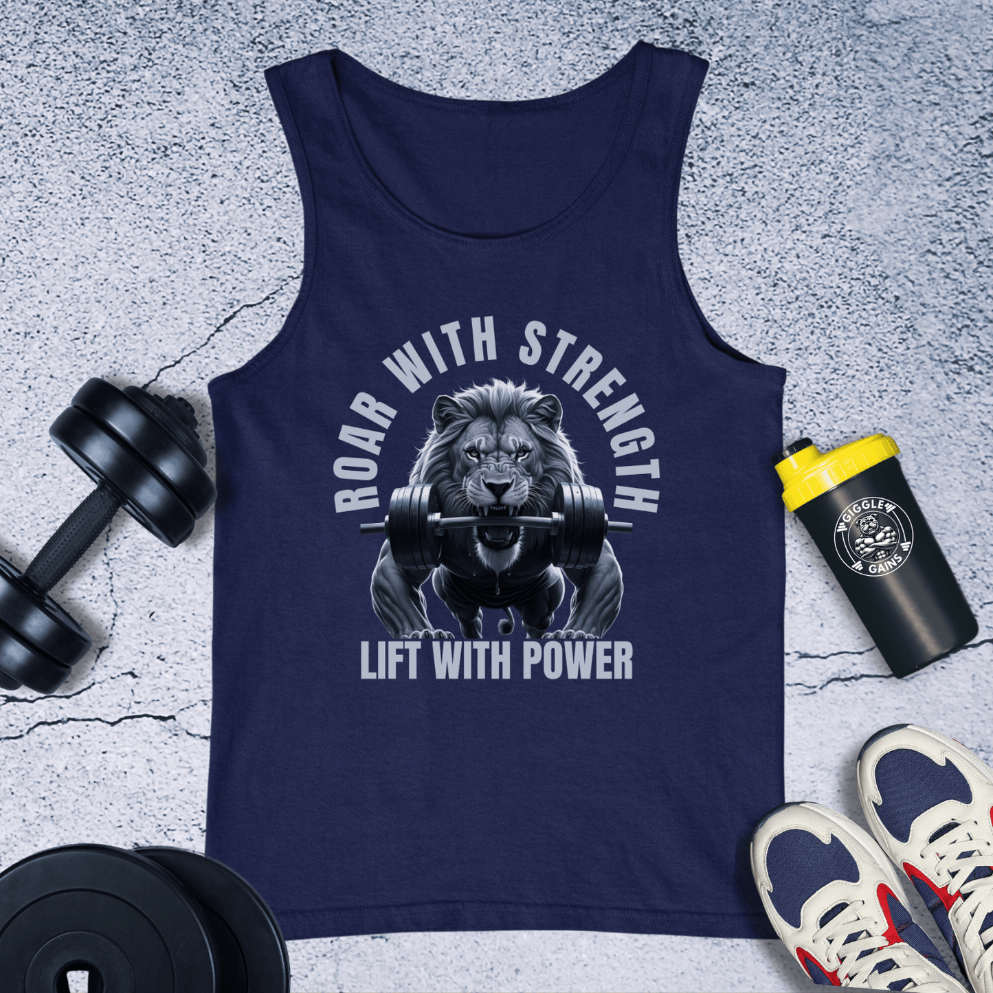 Tank Top Navy / XS Roar With Strength Tank Top