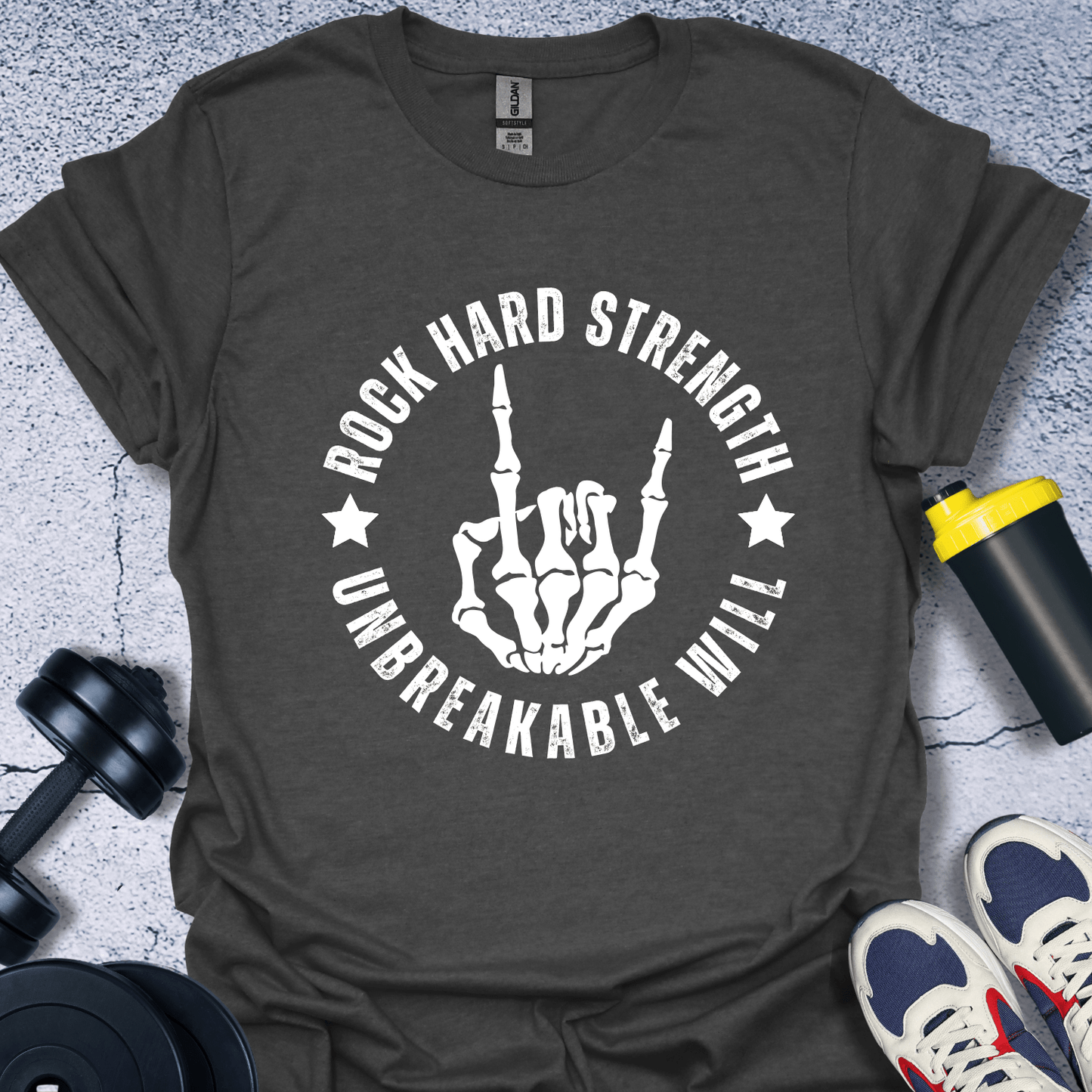 T-Shirt Dark Heather / S Rock Hard Strength T-Shirt