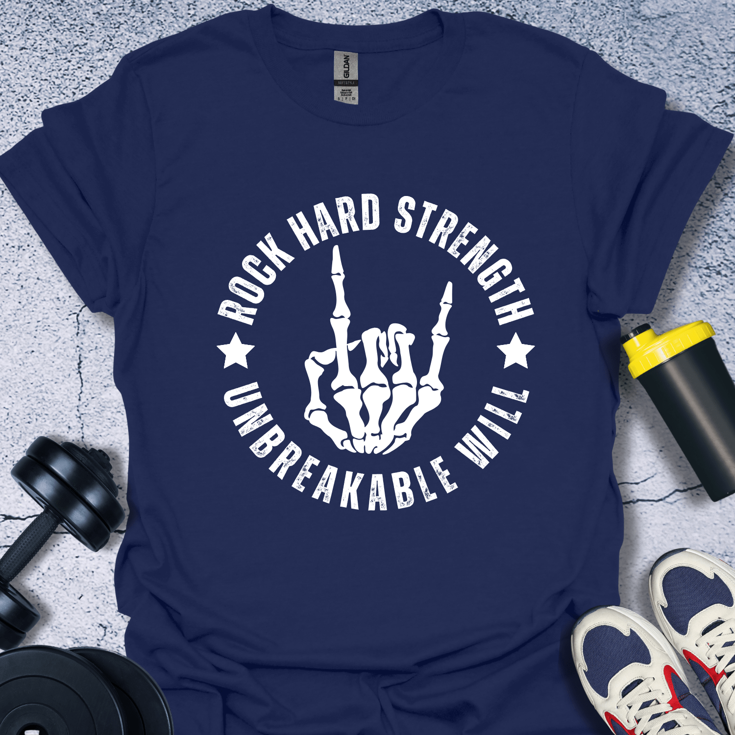 T-Shirt Navy / S Rock Hard Strength T-Shirt