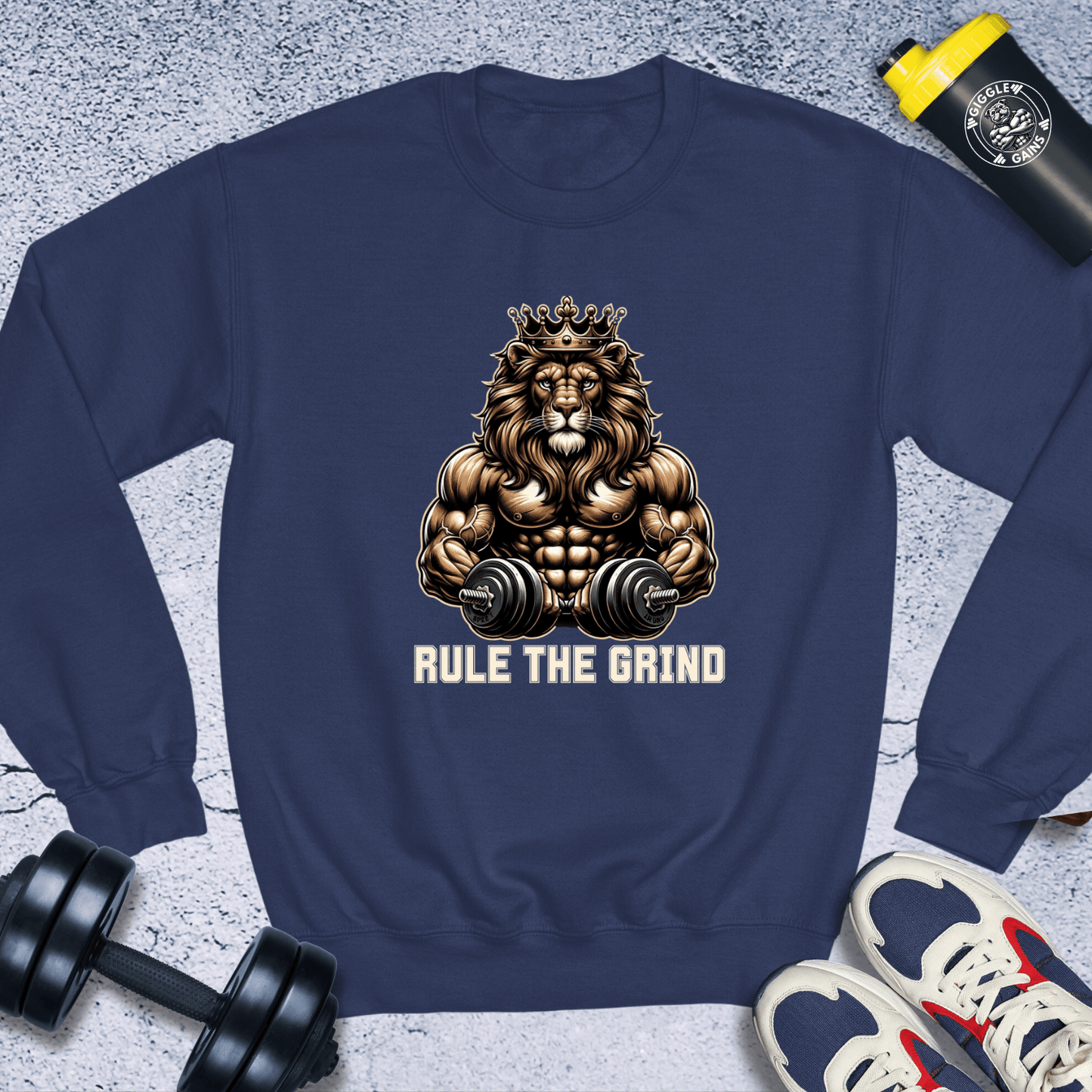 Sweatshirt Navy / S Rule The Grind Crewneck