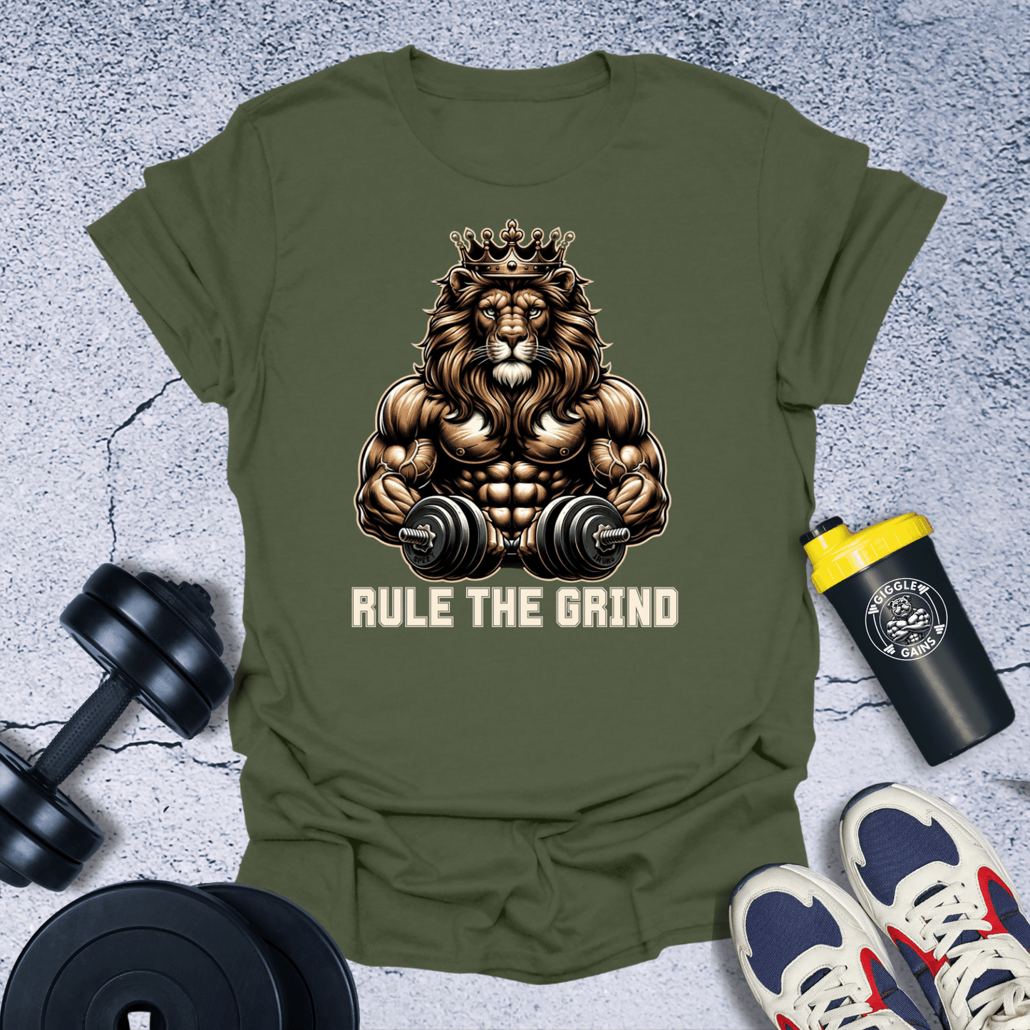 T-Shirt Military Green / S Rule The Grind T-Shirt