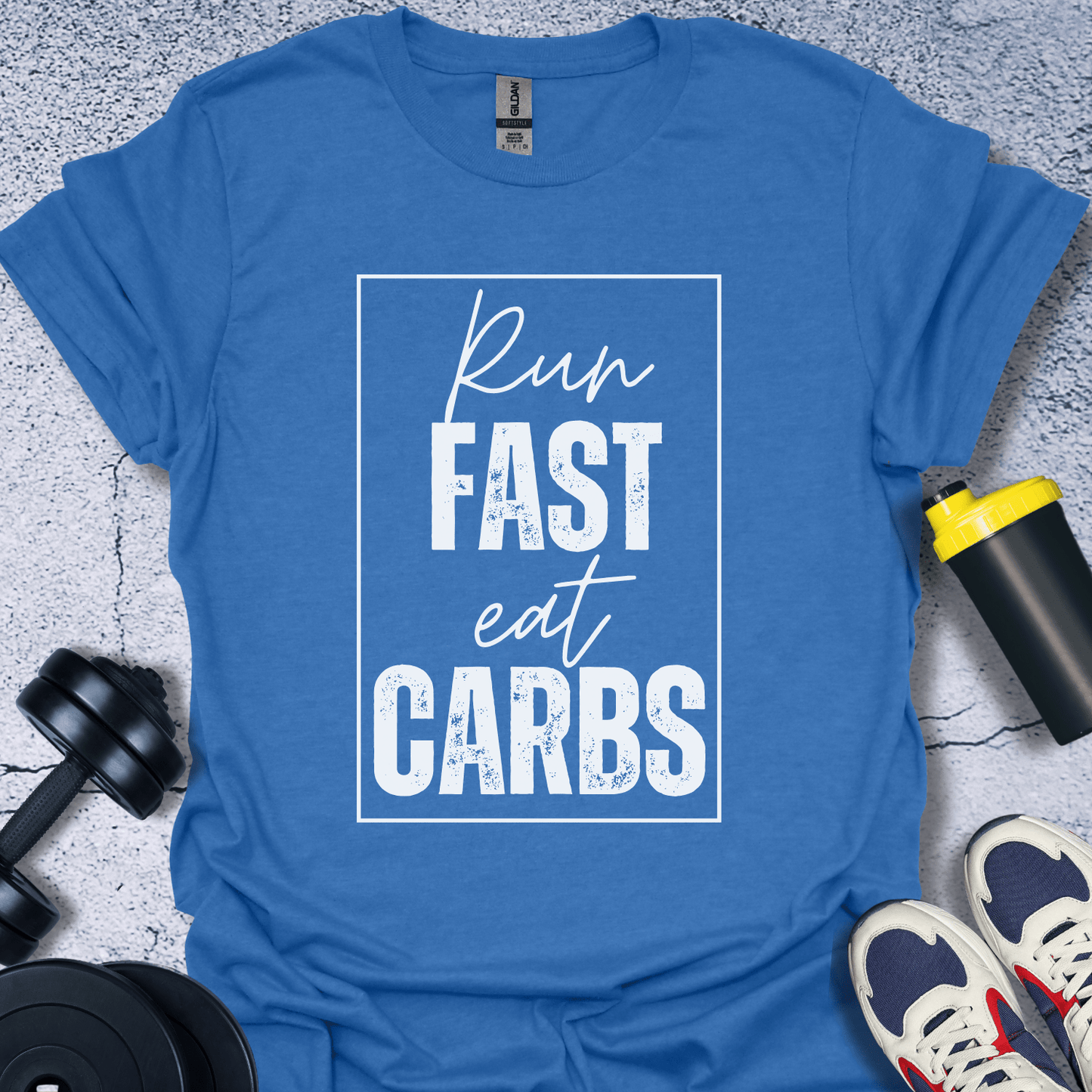 T-Shirt Heather Royal / S Run Fast Eat Carbs T-Shirt