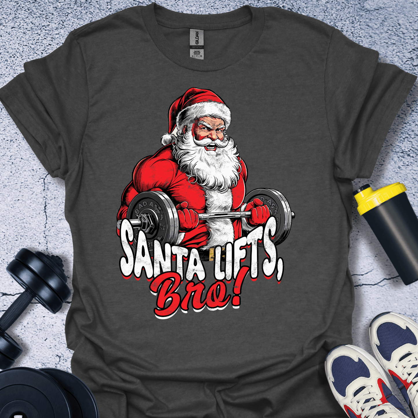 T-Shirt Dark Heather / S Santa Lifts T-Shirt