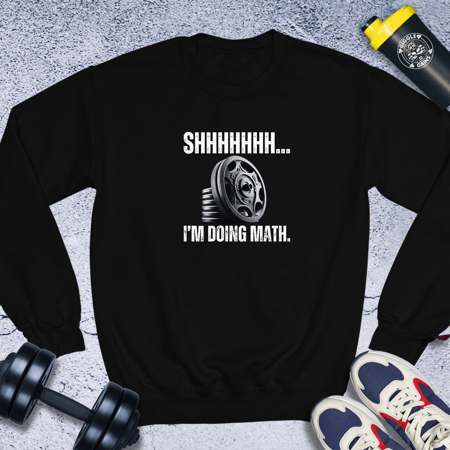 Sweatshirt Black / S Shhhh I'm Doing Math Crewneck