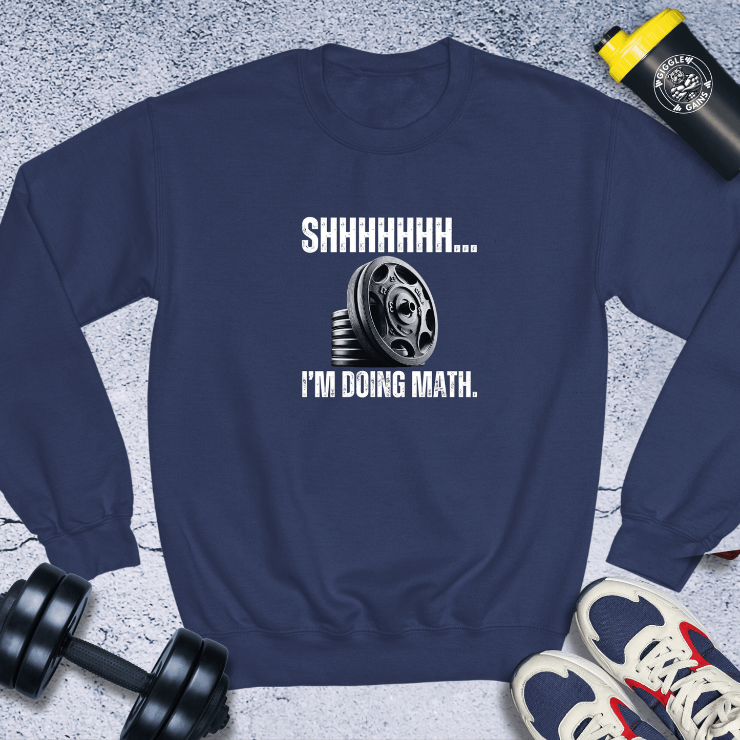 Sweatshirt Navy / S Shhhh I'm Doing Math Crewneck