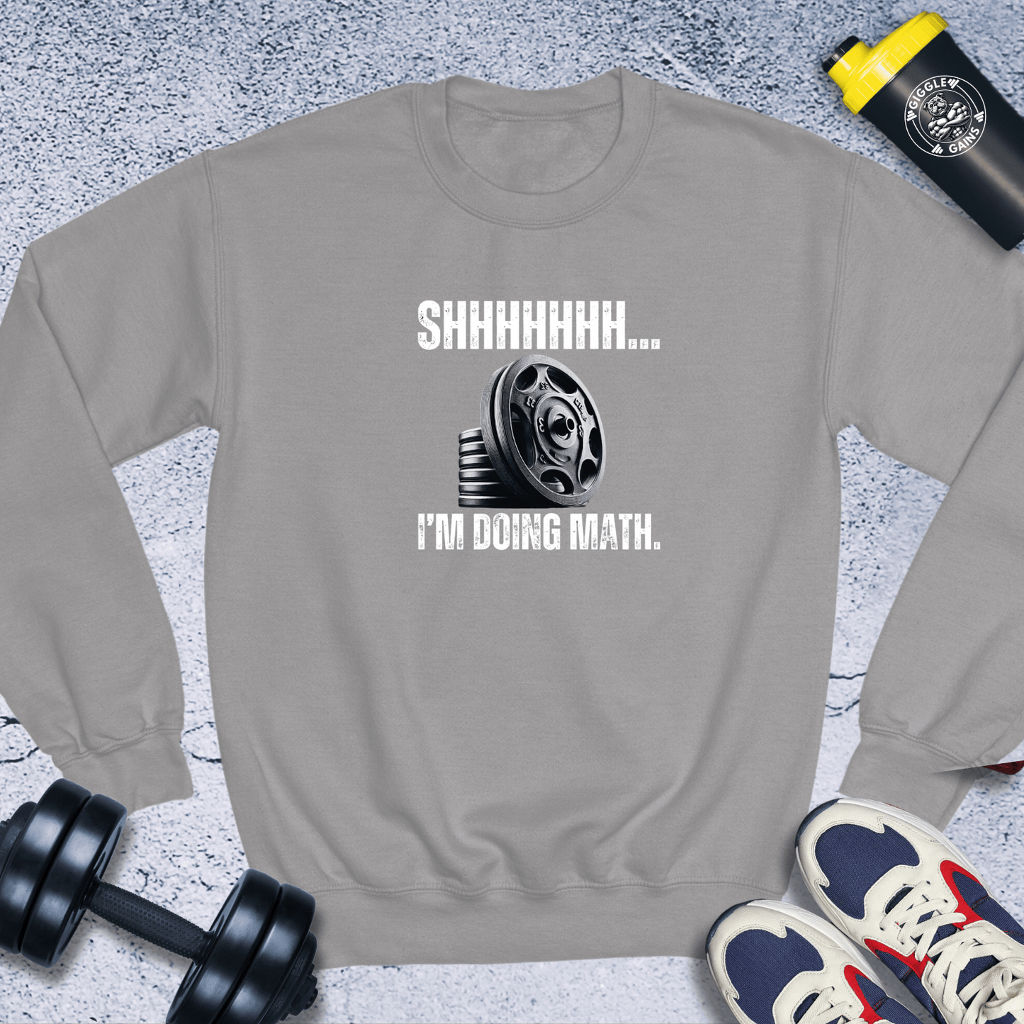 Sweatshirt Sport Grey / S Shhhh I'm Doing Math Crewneck