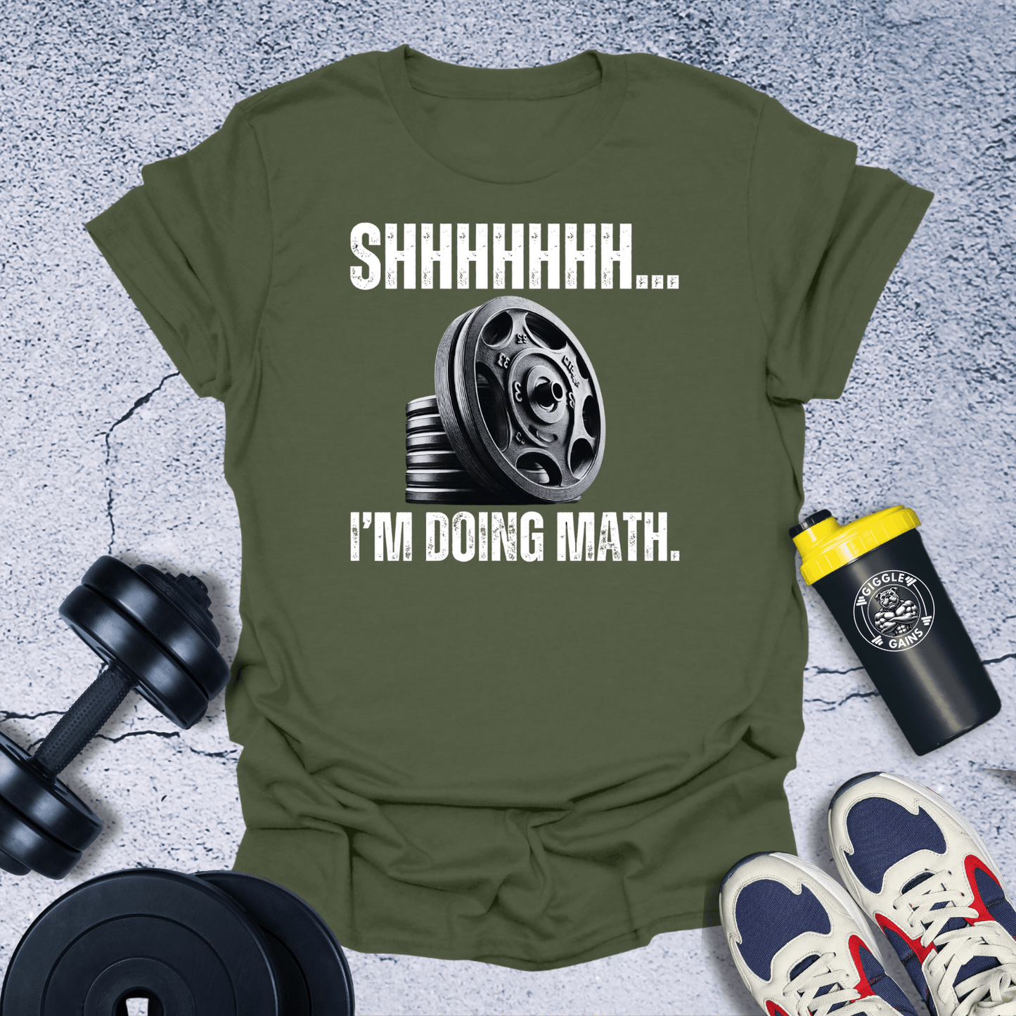 T-Shirt Military Green / S Shhhh I'm Doing Math T-Shirt