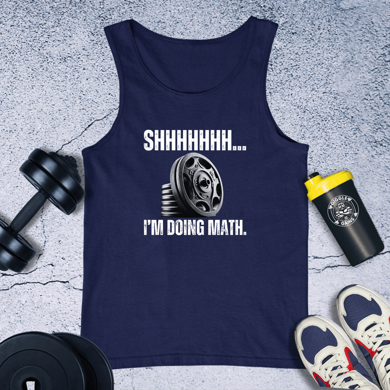 Tank Top Navy / XS Shhhh I'm Doing Math Tank Top