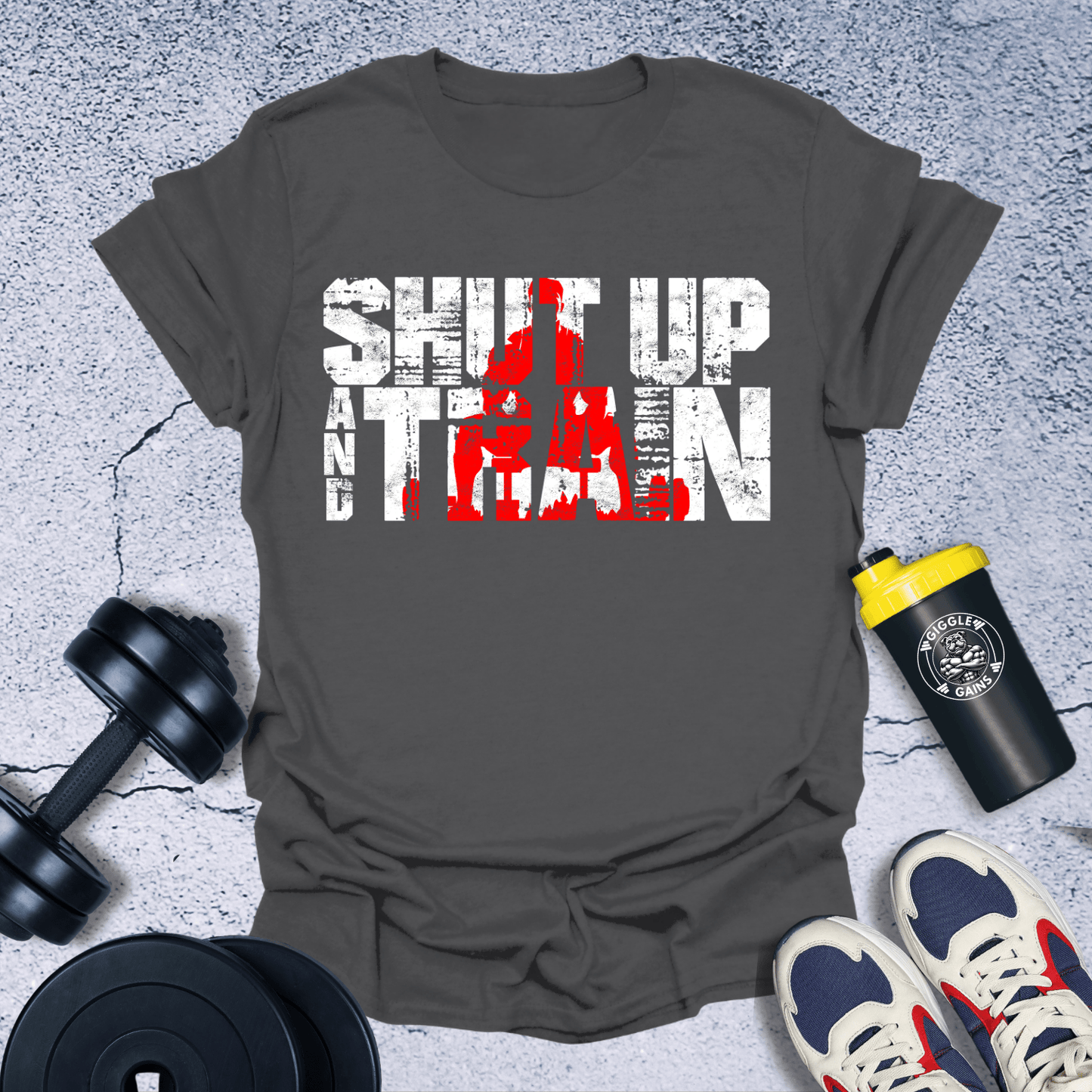 T-Shirt Charcoal / S Shut Up and Train T-Shirt