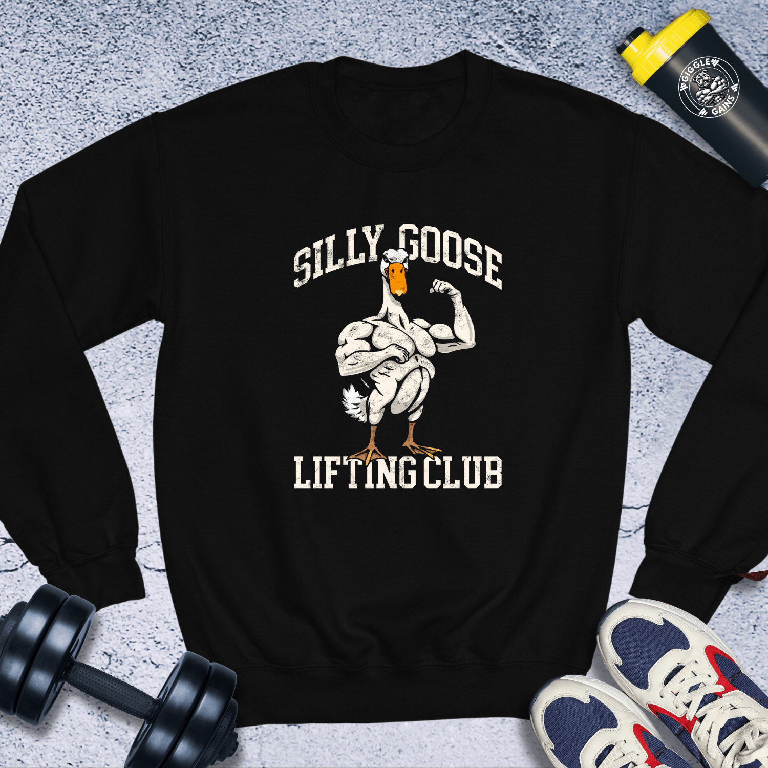 Sweatshirt Black / S Silly Goose Lifting Club Crewneck